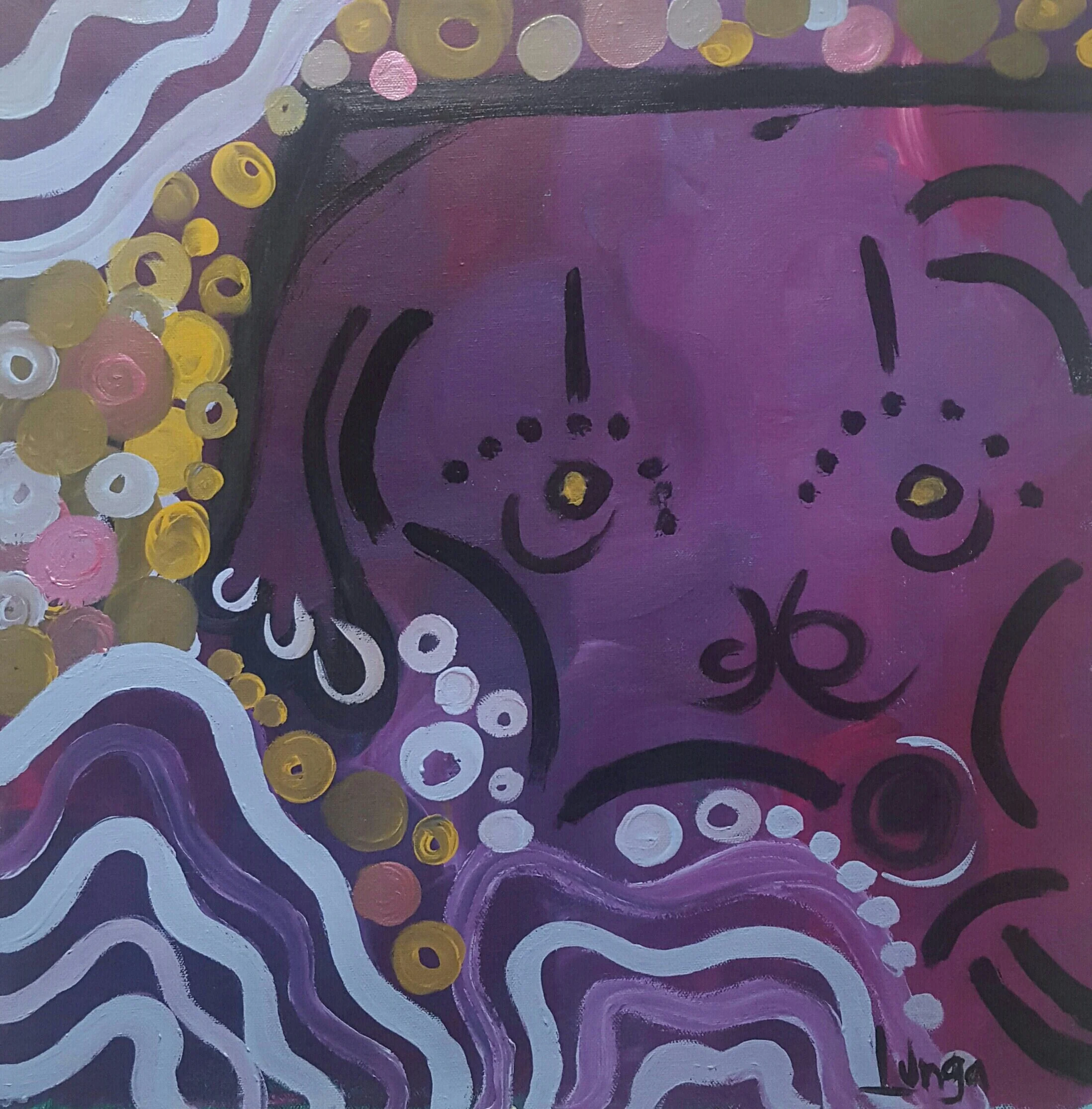  Acrylic, canvas.   20 x 20   2017     