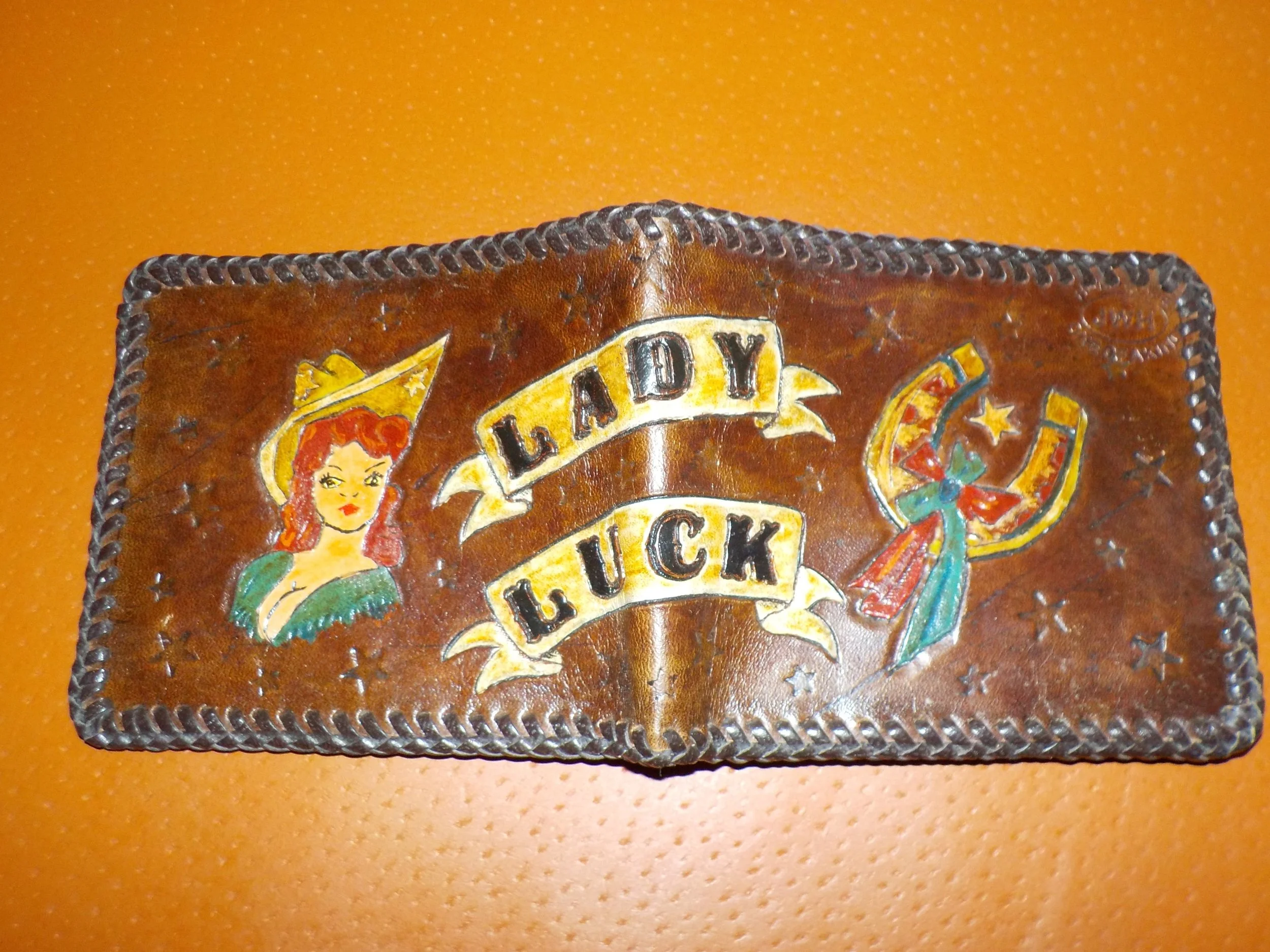Lady Luck Hand Tooled Wallet $149
