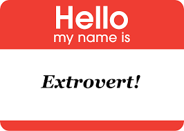 A google search for extrovert/introvert images comes up with people talking a lot or reading.