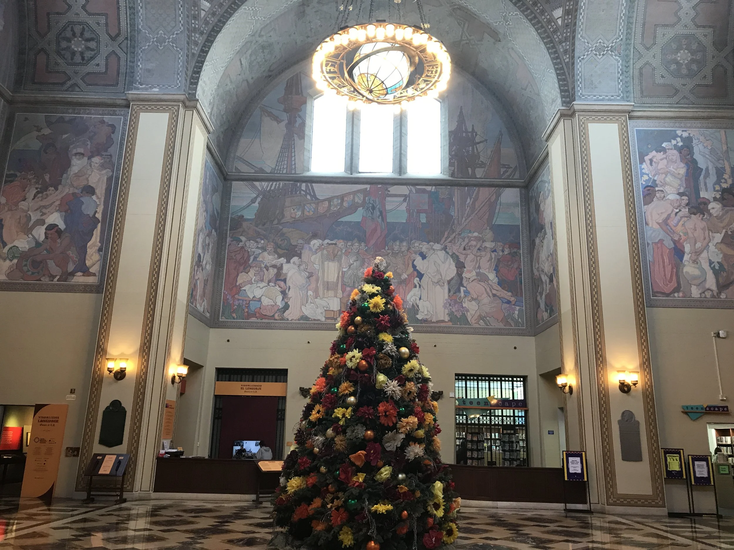 Christmas tree outside the Children's Department 