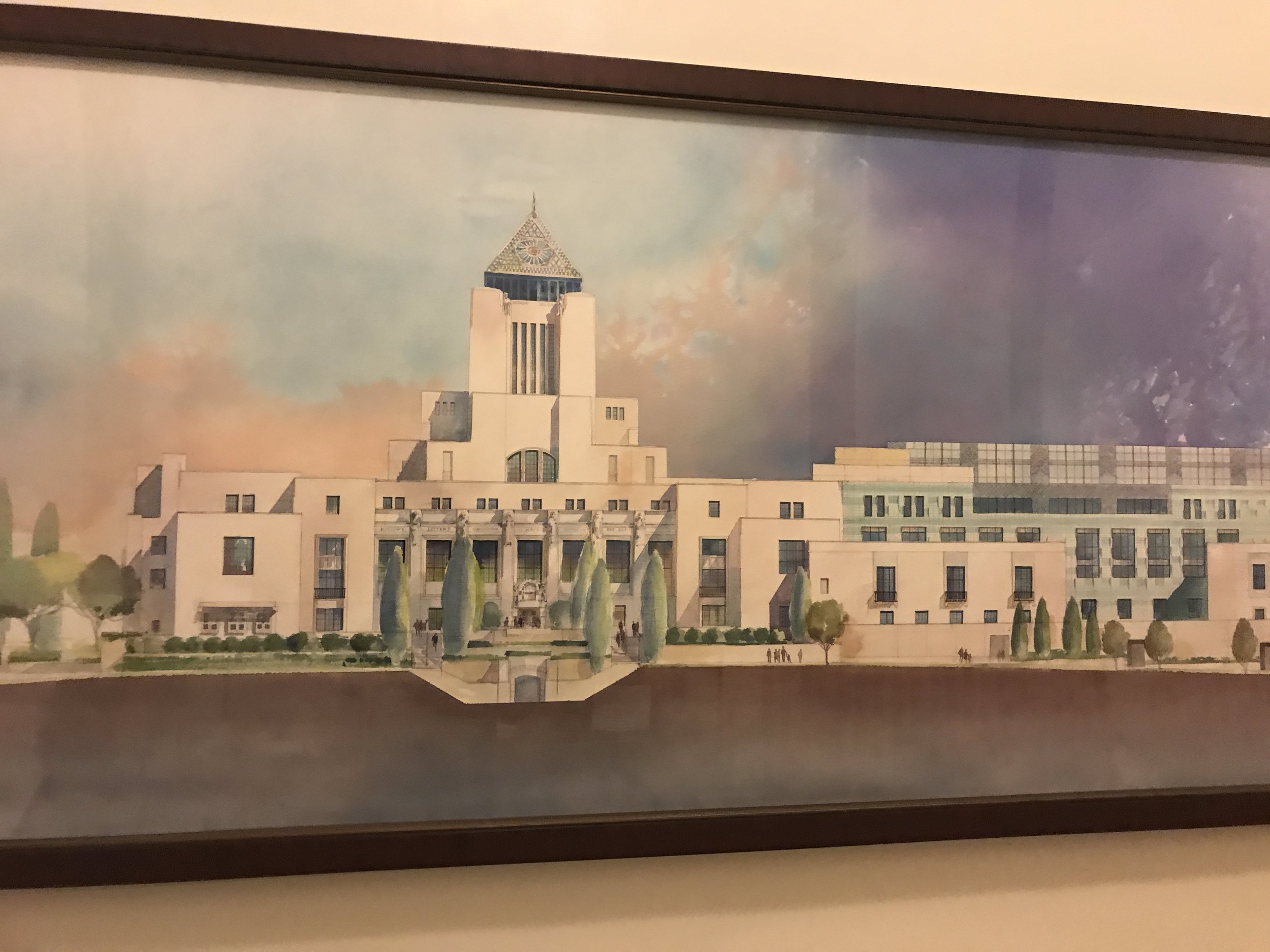 Painting of the Central Branch building 