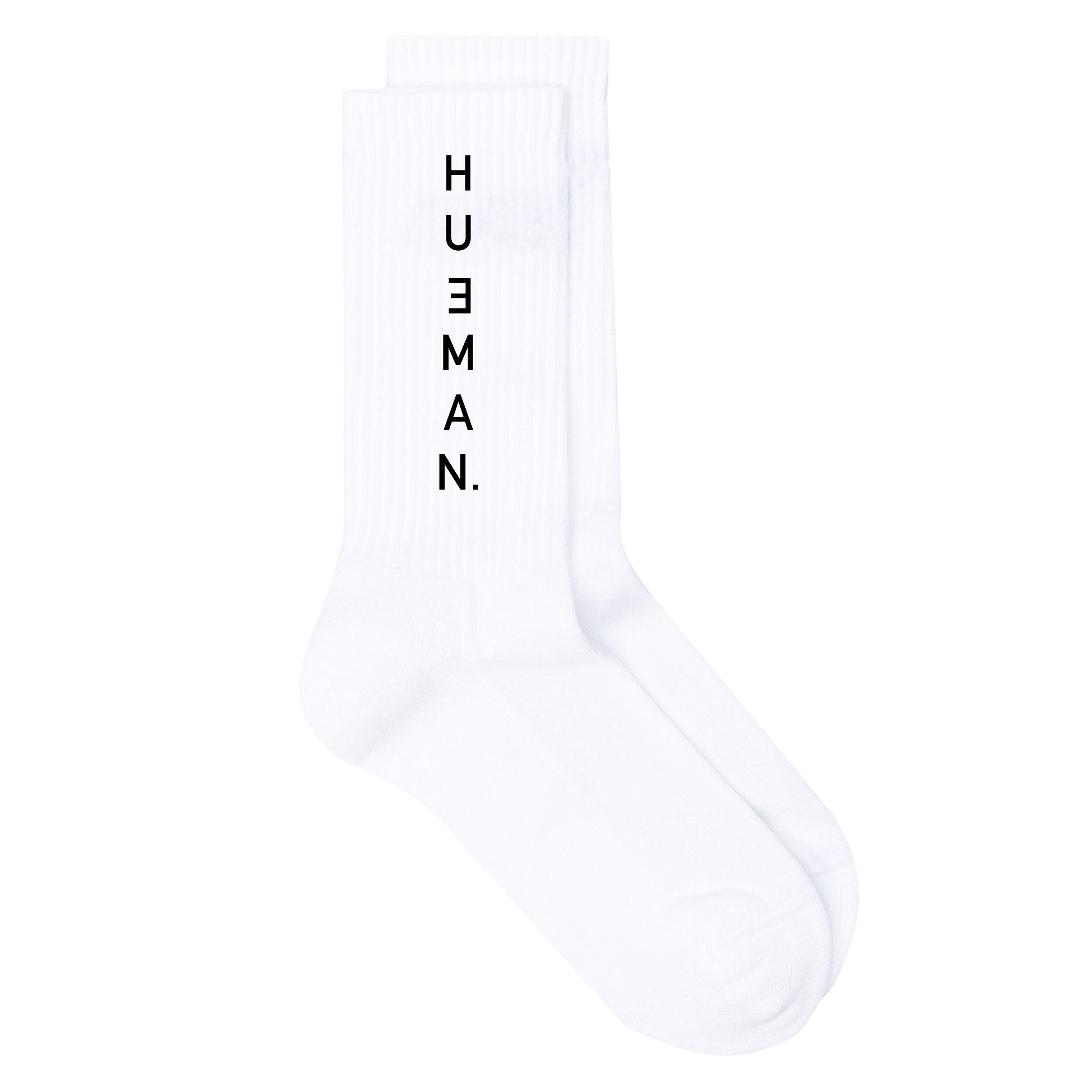 Hueman Signature Woven Crew Socks - White