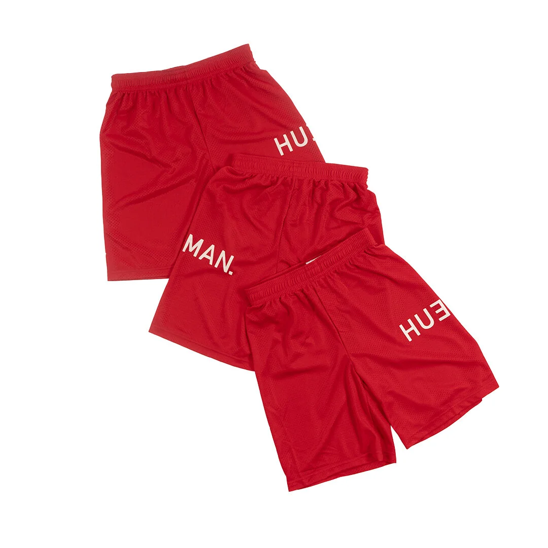 Hueman Signature Reflective Shorts - Cherry