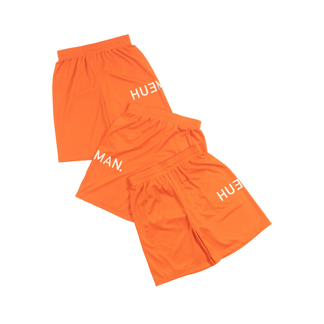 Hueman 3M Reflective Signature Shorts - Strong Orange
