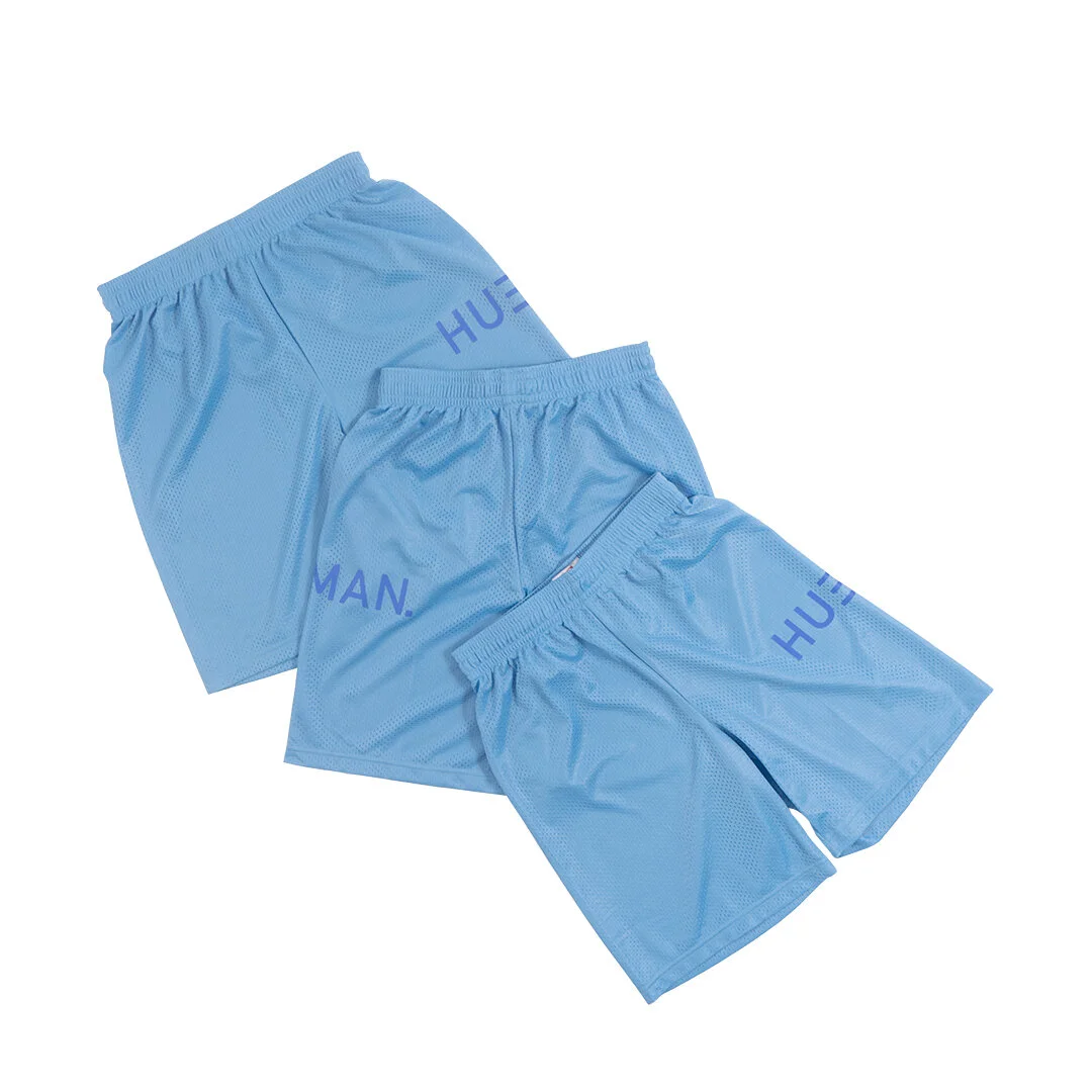 Hueman 3M Reflective Signature Shorts - Columbia Blue