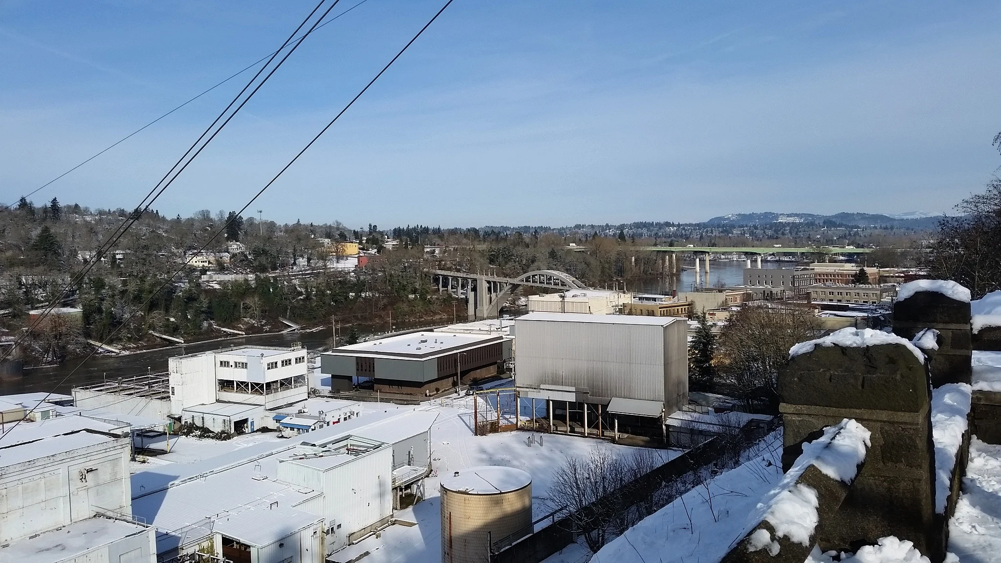 Abernethy Bridge from Oregon City, OR Jan 2017