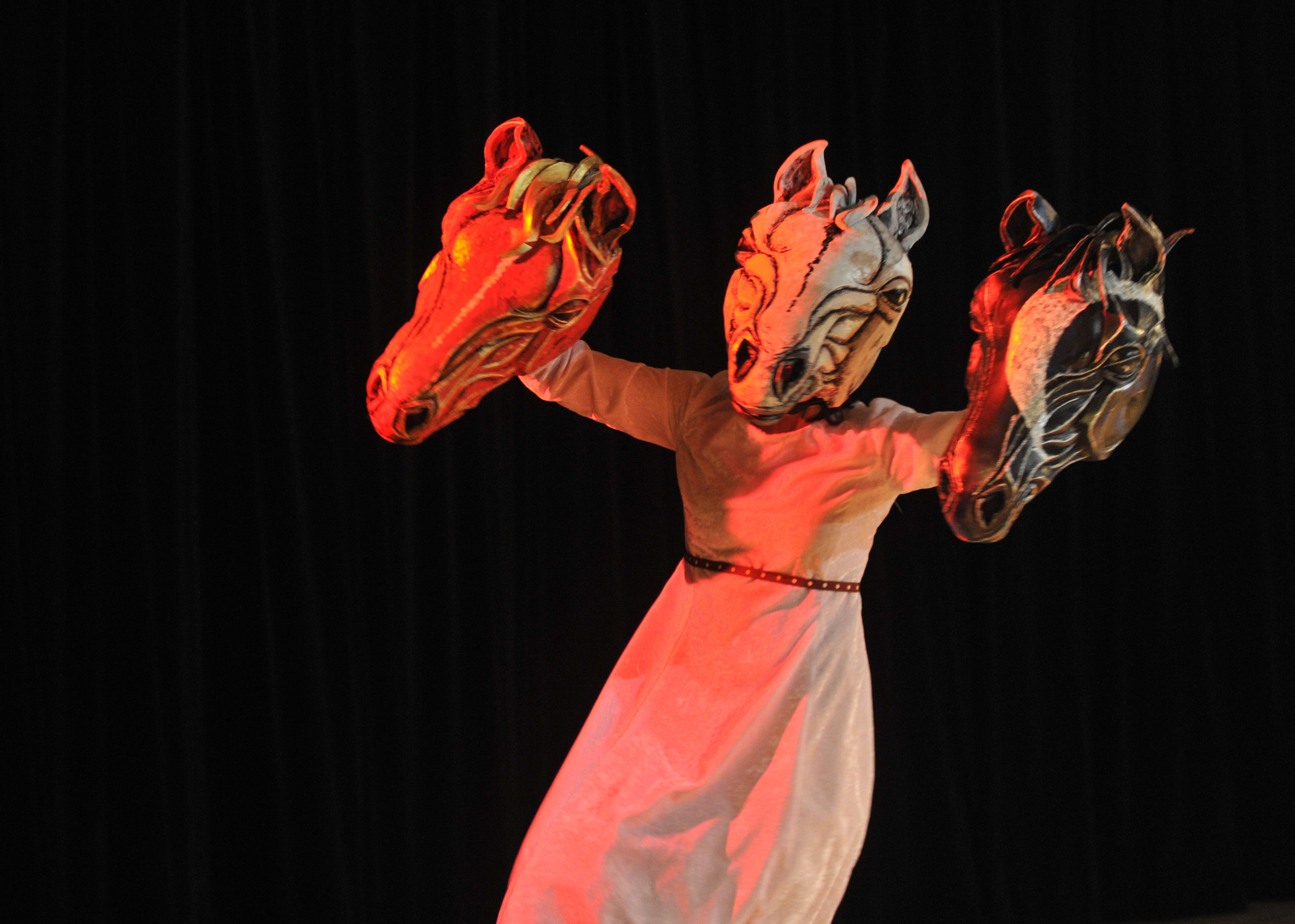 Jenni, Three Horses running, Iron John, Naropa 2013.jpg