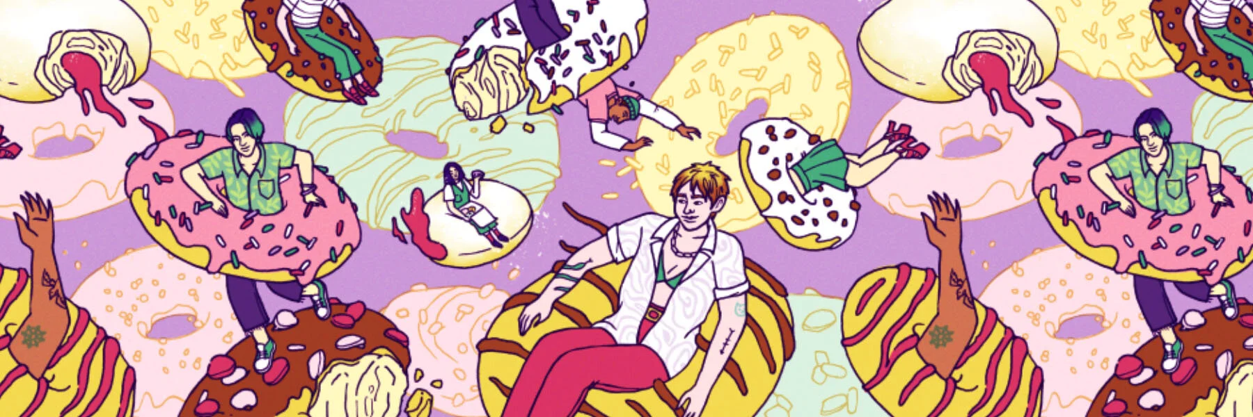  Masklab pattern illustration “Donut“ for FFP2 face masks, May 2021 