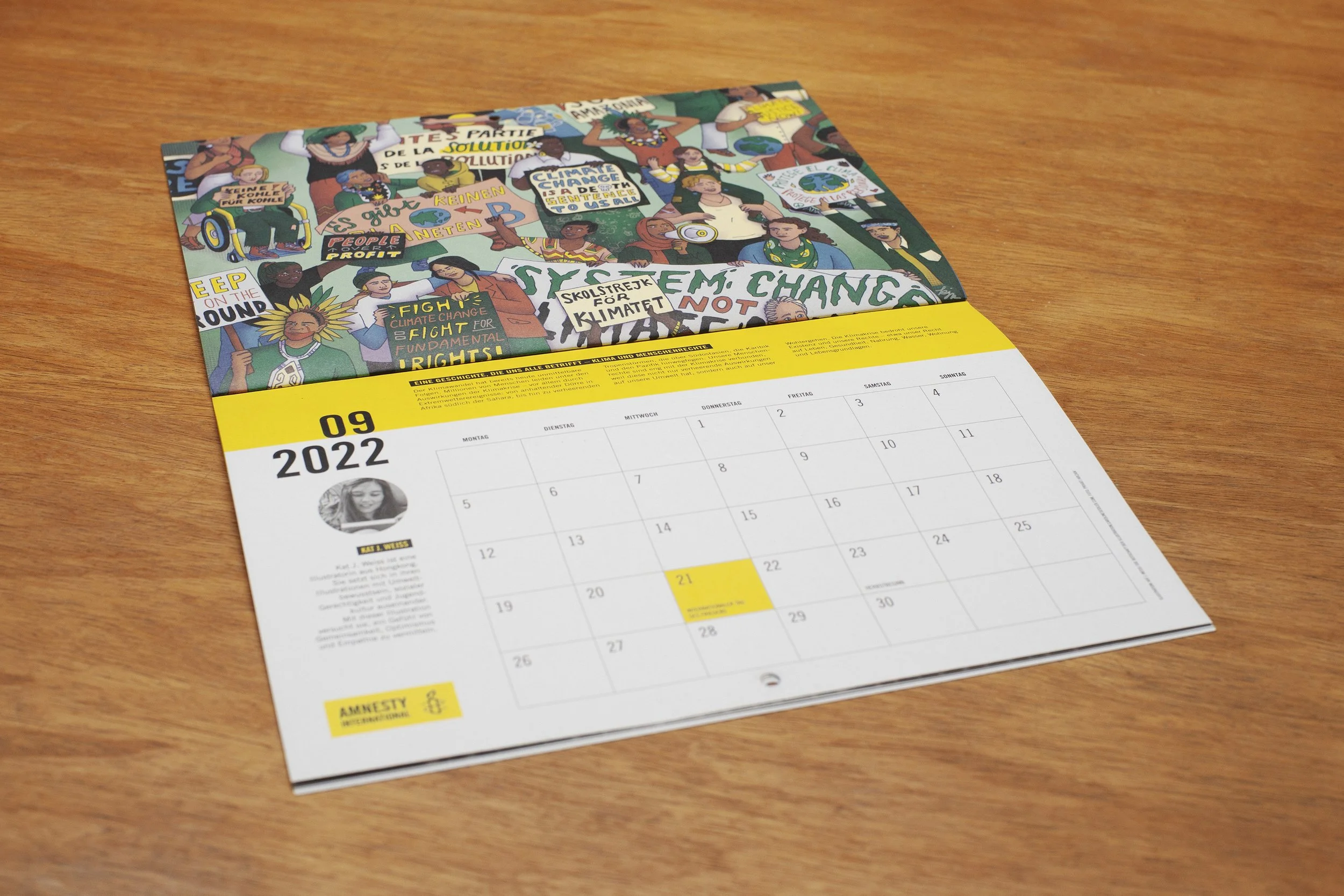  Calendar illustration Amnesty International Austria, October 2021 