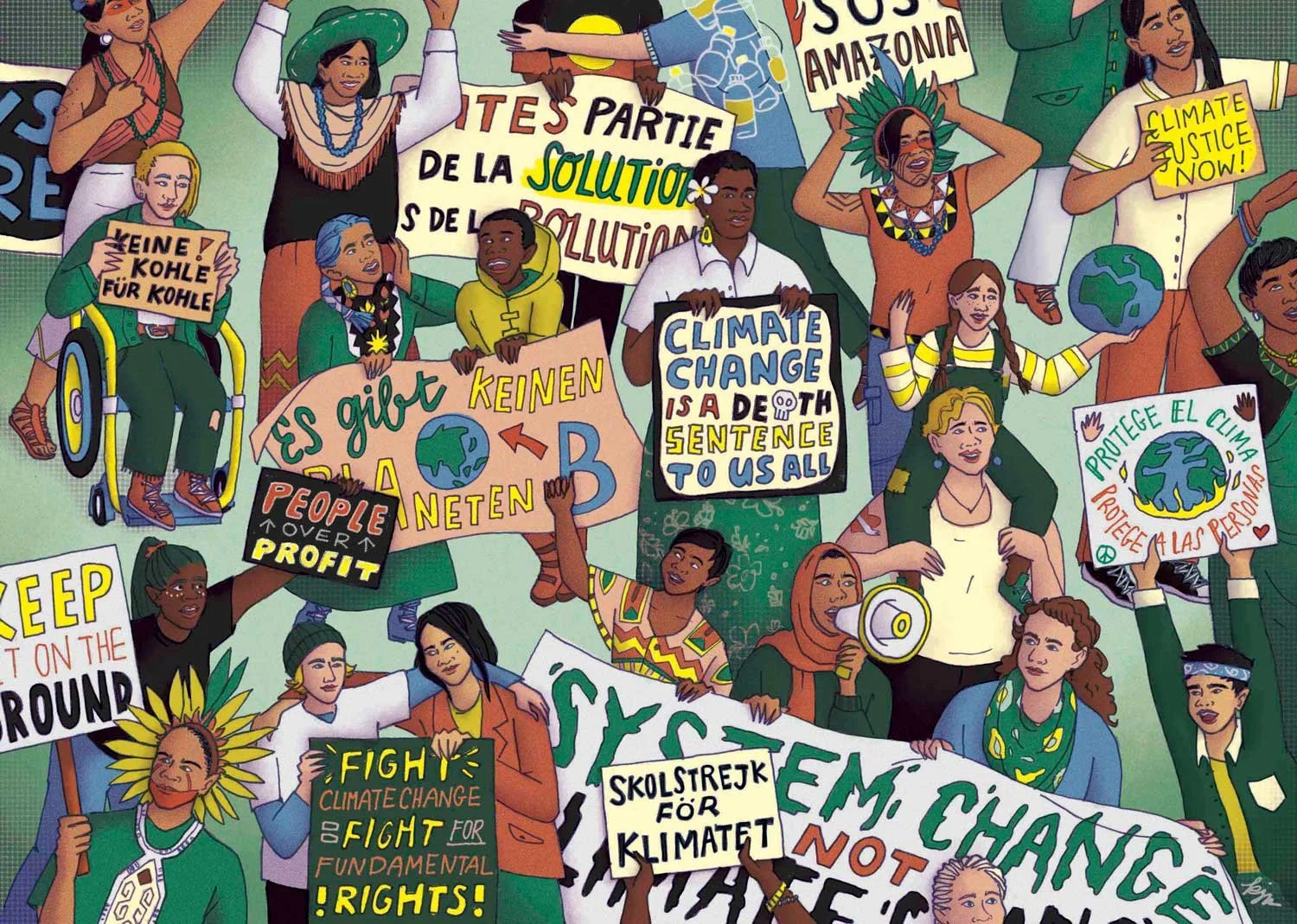   Amnesty International Austria  calendar illustration, November 2021 