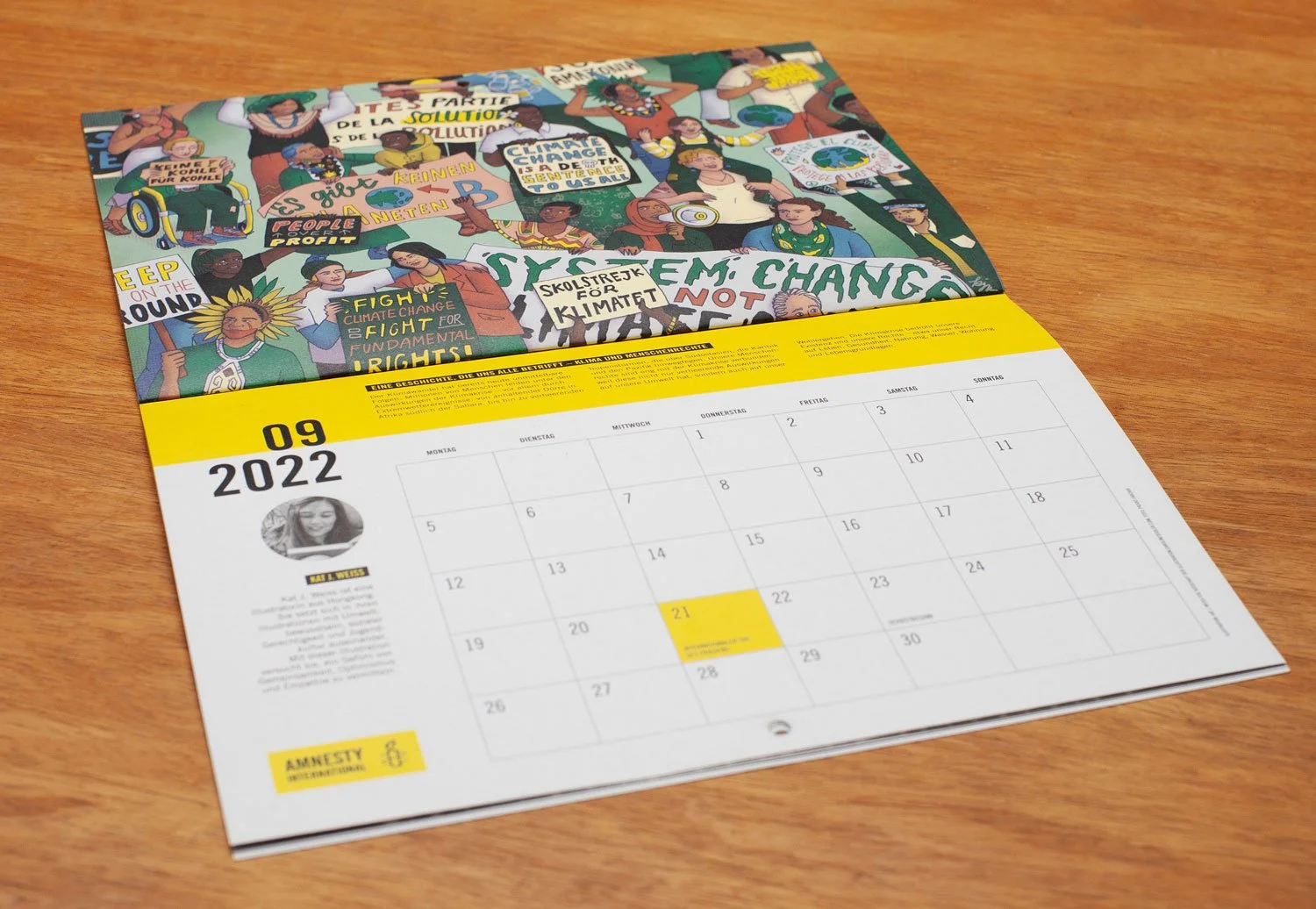   Amnesty International Austria  calendar illustration, November 2021 
