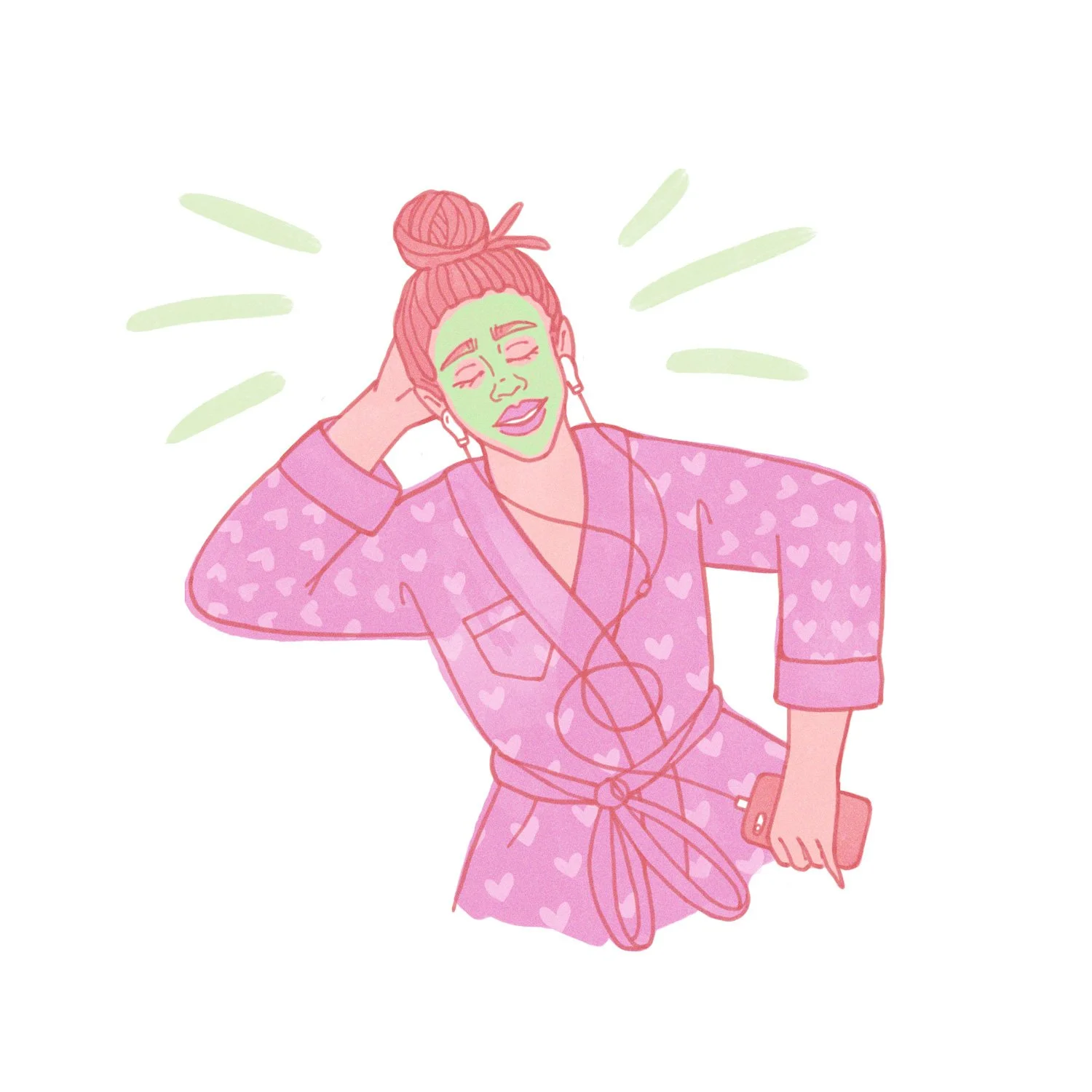  Personal: “Self care” series spot illustration, December 2019 