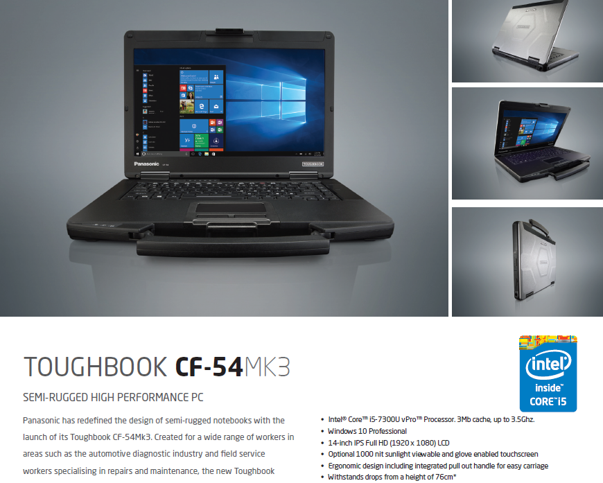 Full Panasonic ToughBook range available from  The HelpDesk™ Ph 1300-085222