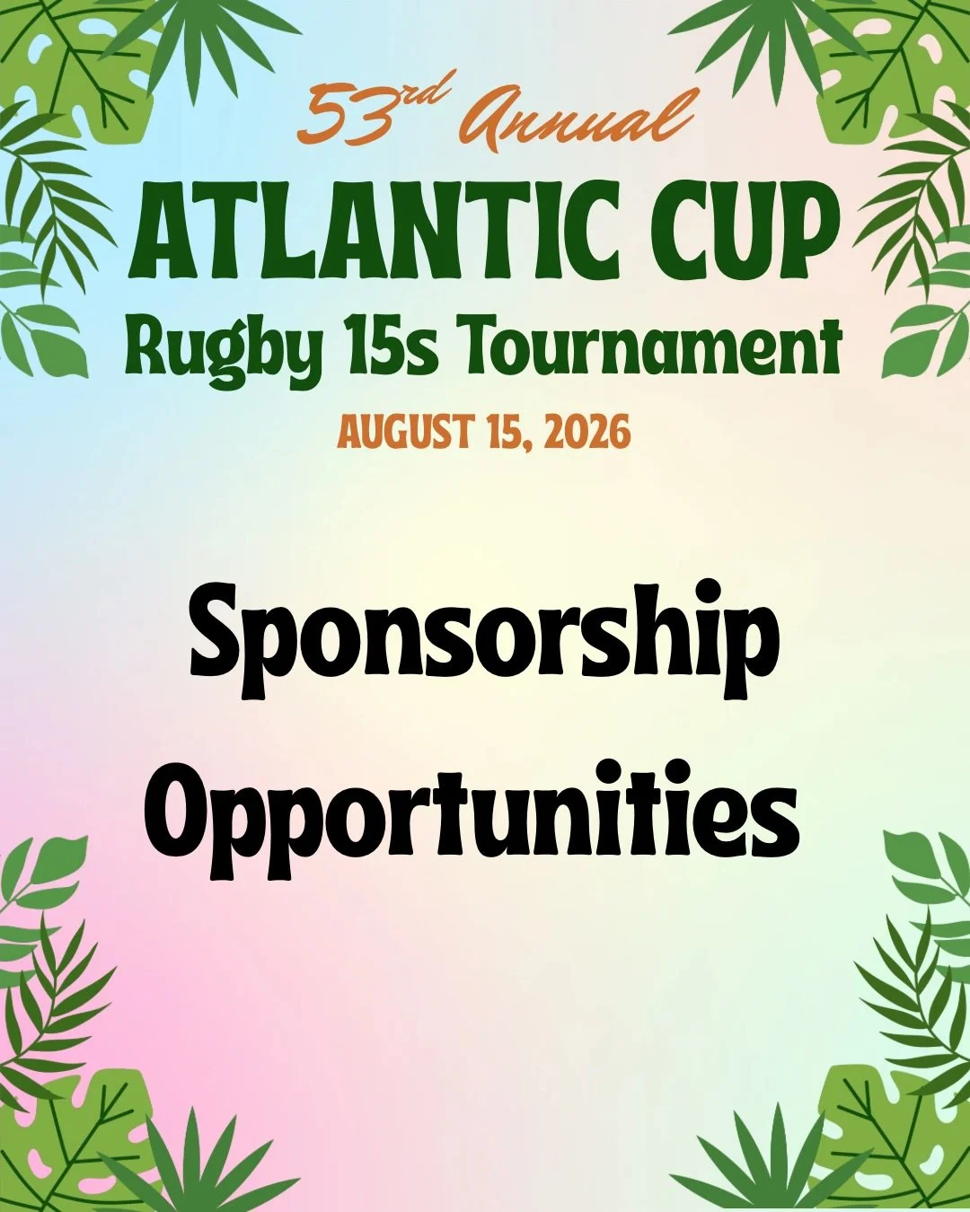 Want to get involved in Atlantic Cup 2026? Contact us today about becoming a tournament sponsor! We have several sponsorship tiers available to best suit your business. Send us a message for more info! 
.
.
.
#smallbusiness #localbusiness #rugby #spo