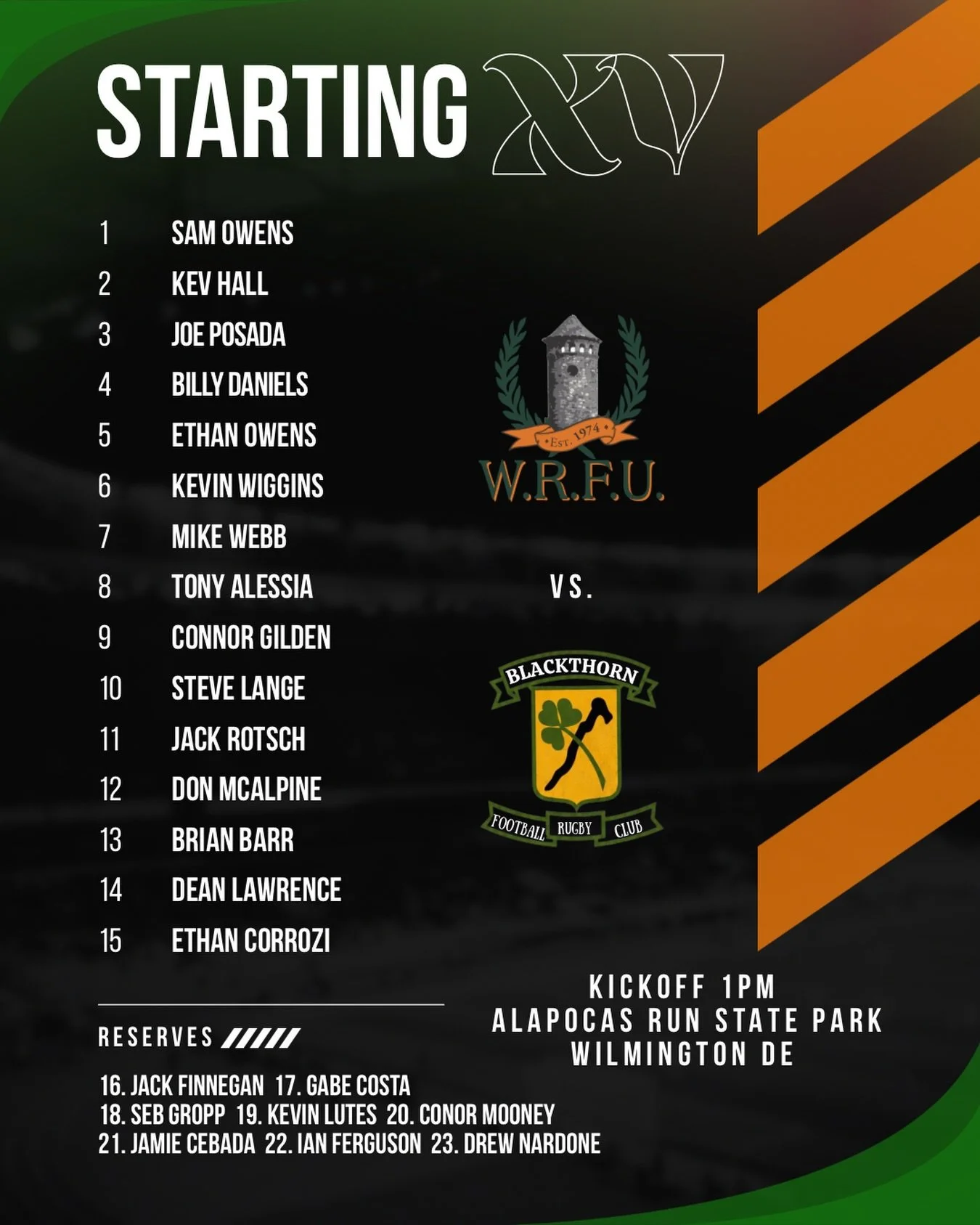 Our first home match of the season kicks off tomorrow at 1PM at Alapocas. Let&rsquo;s get after it 💪