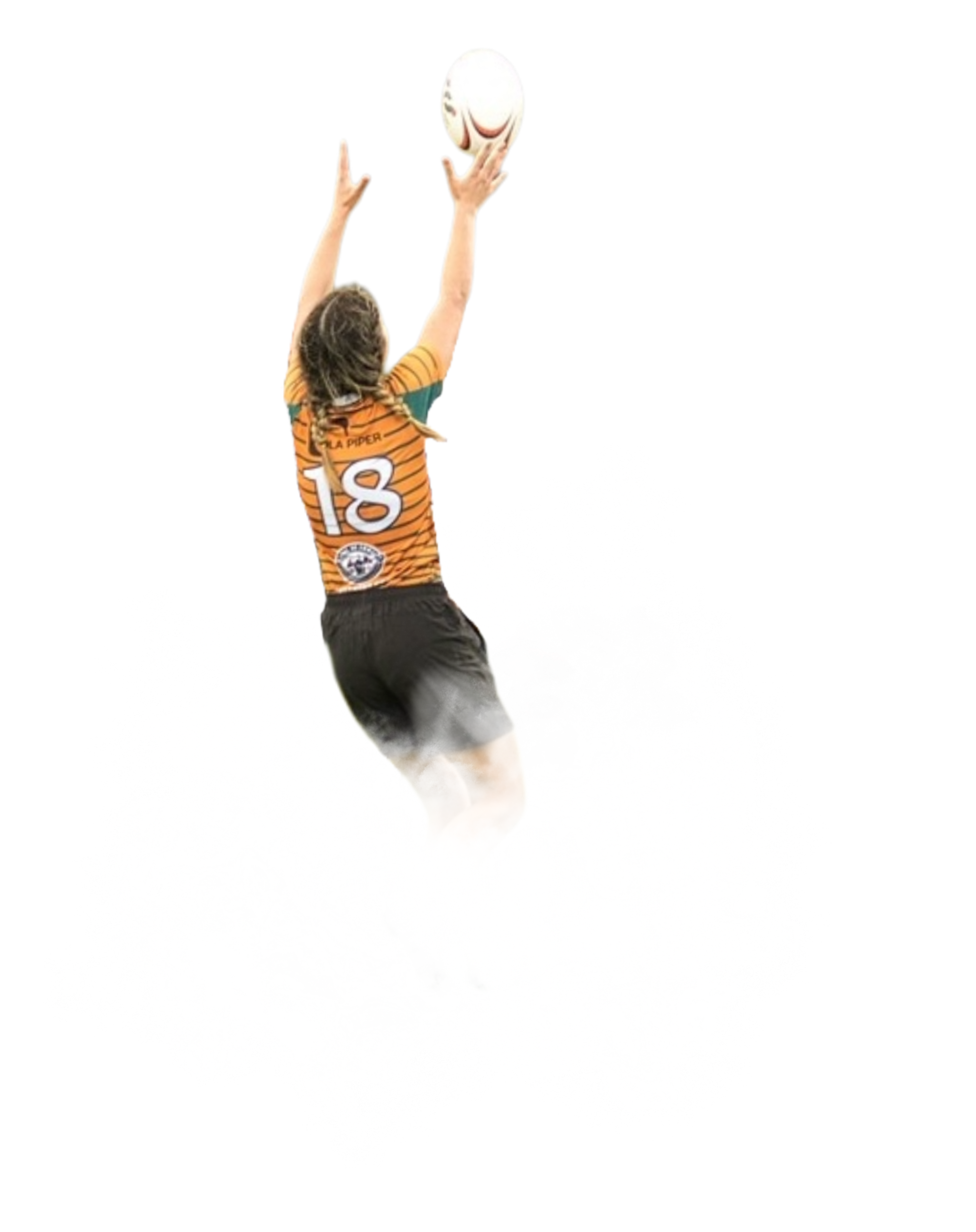 girl catching rugby call