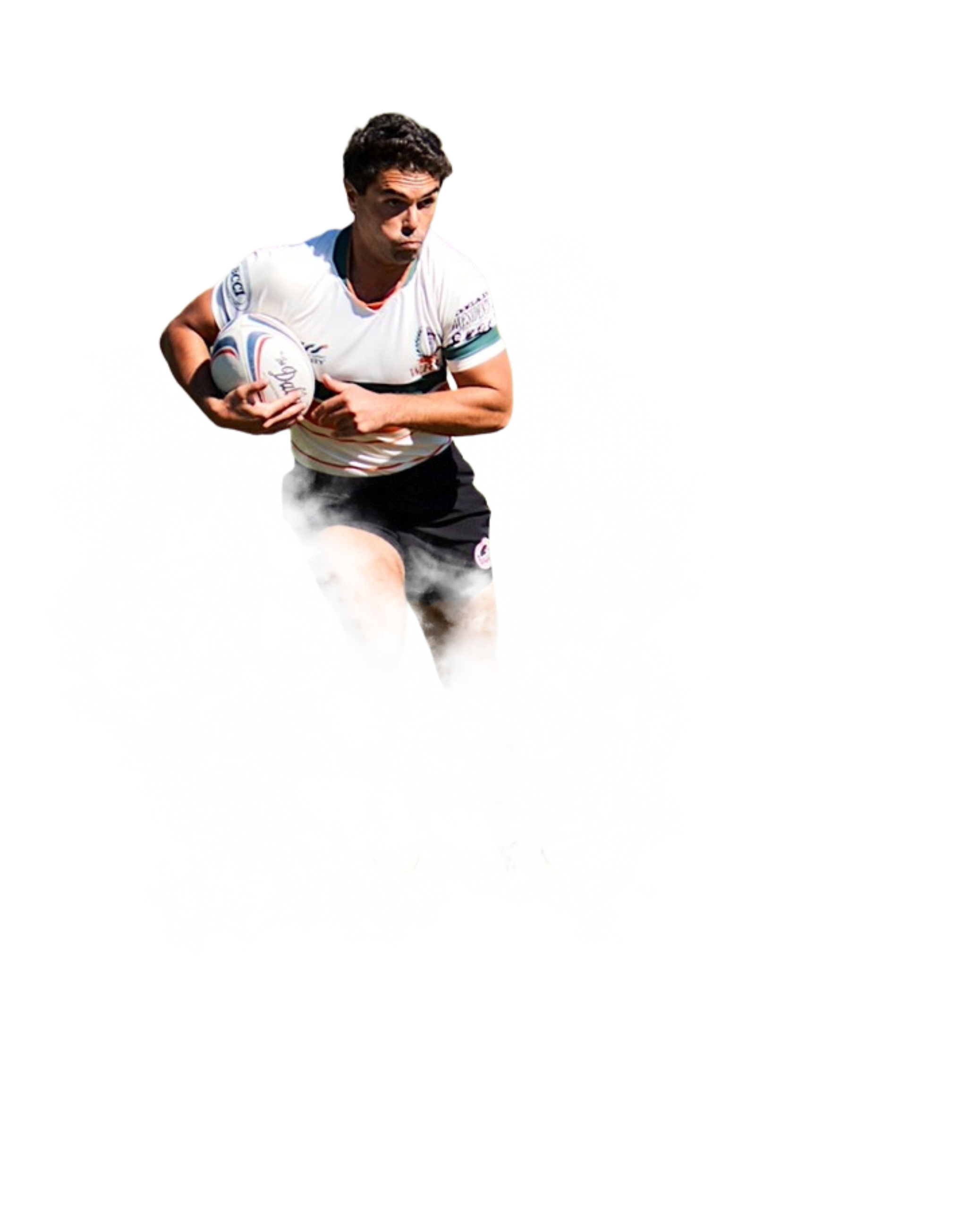 boy running with rugby ball held to his chest