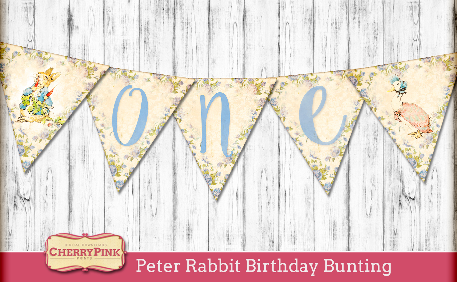 Peter Rabbit Birthday Bunting
