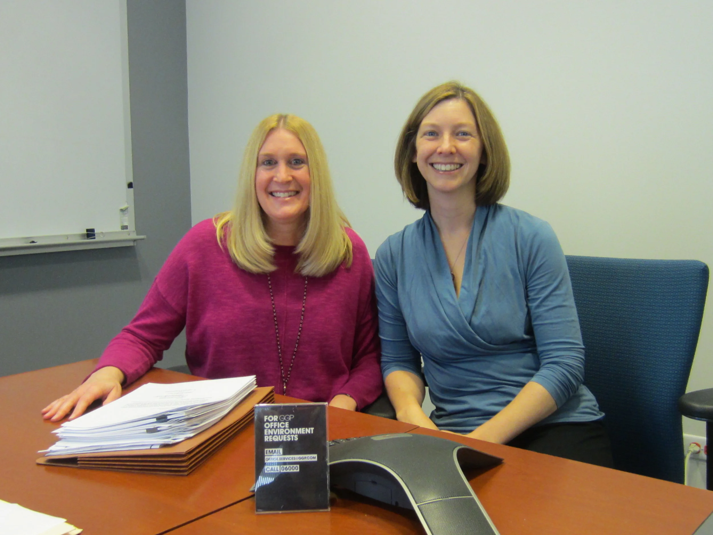 Marjorie Zessar, left, and Katie Donnelly, right, of GGP, Inc.