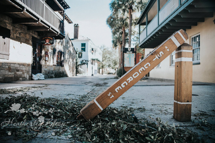 Iconic St. George St. after hurricane Matthew hit by Heatherly Bloom Photography