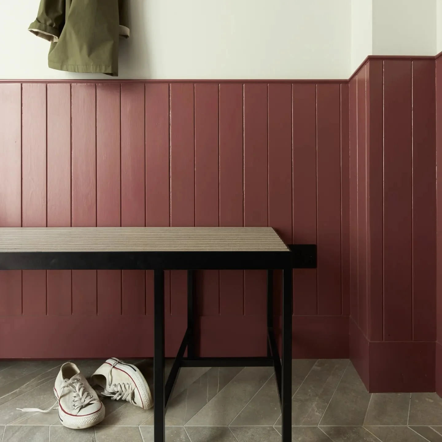 &bull; B O O T  R O O M &bull;

This boot room was a must for our clients, a young family with two little boys, and a host of shoes and sports kits. The ultimate luxury to most London houses that simply don't have the space, but such a treat if they 
