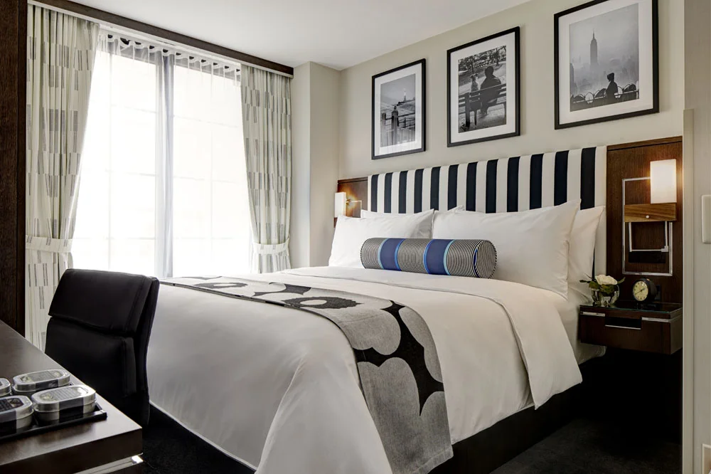 Archer Hotel King bed room interior design