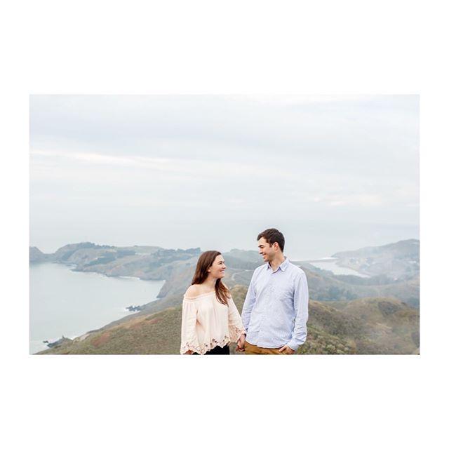 How cute are these two! Can&rsquo;t wait for their Tahoe wedding this summer #engagement #marinheadlands