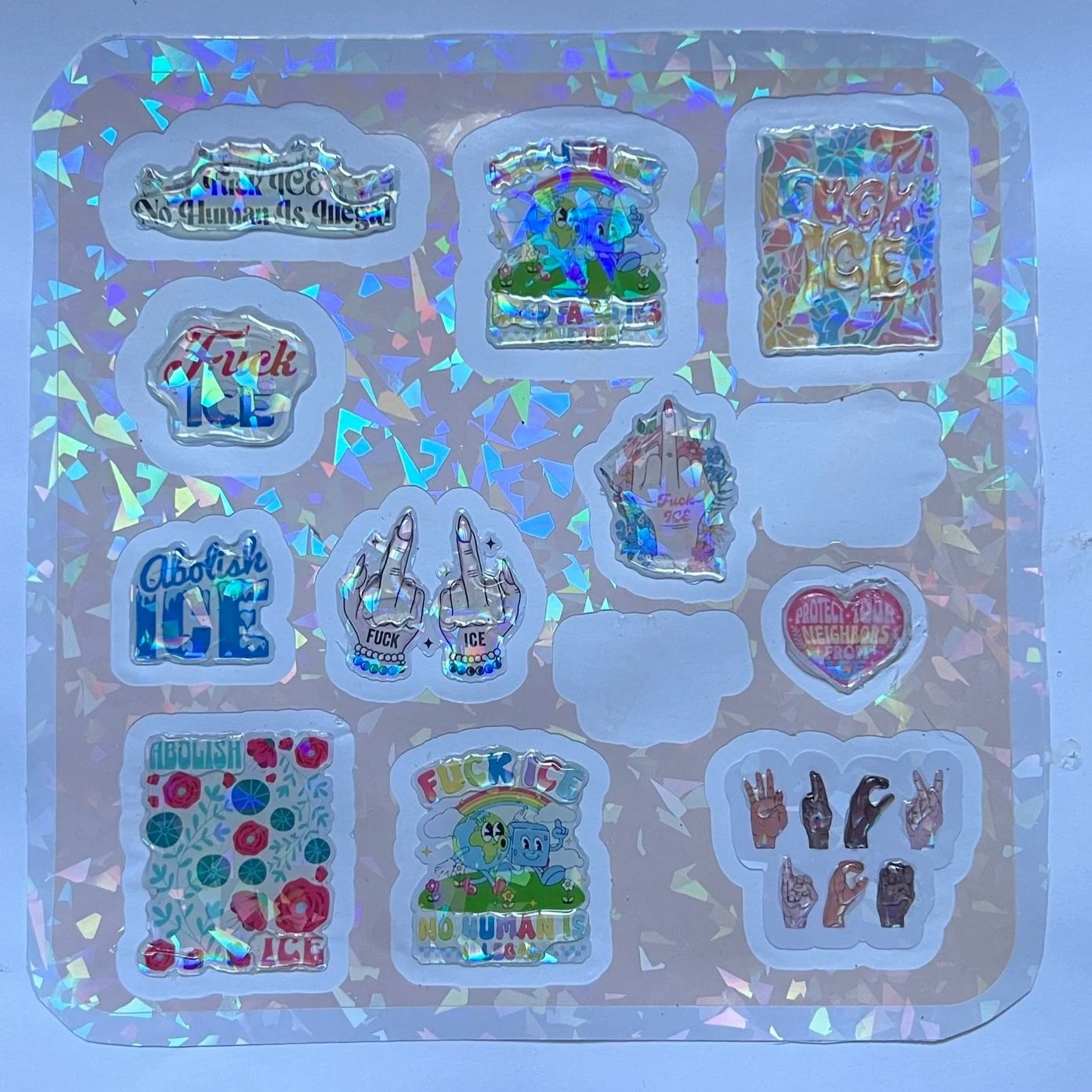 Holographic 3D Stickers