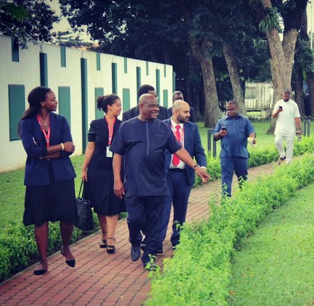 Meeting with Governor Wike and Attorney General Aguma (of Rivers State) in Port Harcourt, Nigeria (2017).