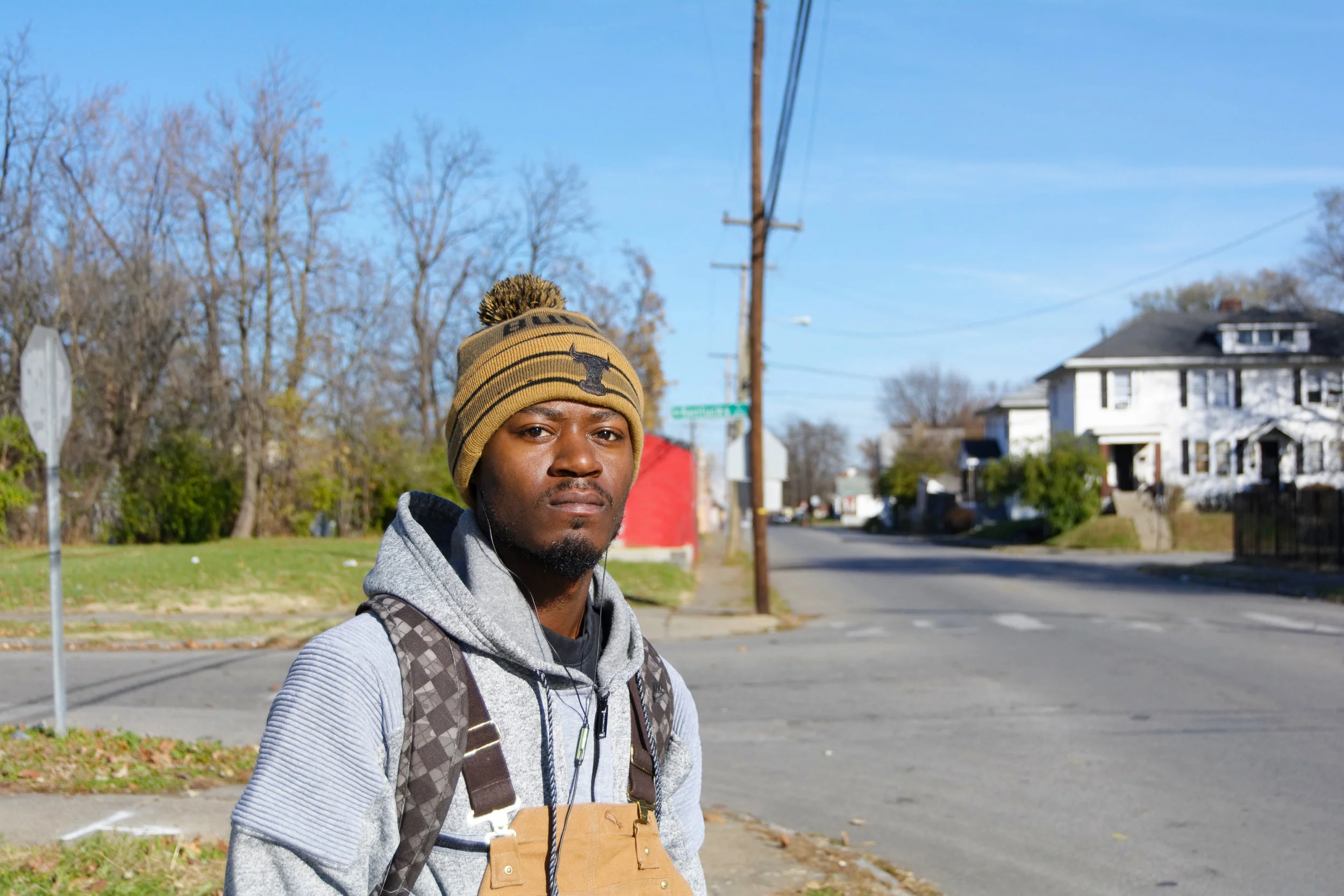 "If my life was an album, it would be called, 'Ten Toes Down'. That's where I am, right now. I'm trying to get out of my situation. You feel me? I'm trying to stay down until I come up. I just got this little gig in construction but you know, life is stressful. It doesn't do anything but give me more motivation to keep doing what I need to do until I get out of my situation. One day at a time, day by day. That's all I know. Ten toes down. The best advice I could give somebody is to handle your business. Nothing else should matter. Do for those who did for you. If you gotta serious goal or dream, go for it. Don't just half ass go for it. Go for your shit. Right now, I be doing my music shit and I'm actually coming out with a mixtape. I get most creative while I'm walking to work. I'm in my thoughts a lot. So, it's easier for me to put my thoughts into my phone, in my memo pad, while I'm listening to beats. Some people do it for the image and some people do it because they really like music. I really like this. I'm trying to do it right." - Brandon, Parkland