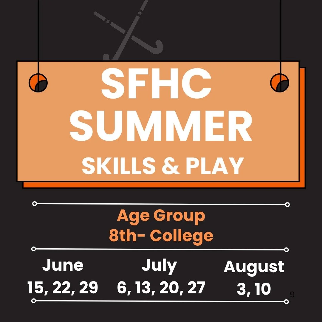 🏑 SFHC Summer Registration is OPEN! 

Join Syracuse Field Hockey Club this summer at Syracuse Indoor Sports Center!

✨ Skills &amp; Play (8th Grade&ndash;College)
Dates:
June 15, 22, 29
July 6, 13, 20, 27
August 3, 10

Time- 4-5pm

✨ Learn &amp; Pla