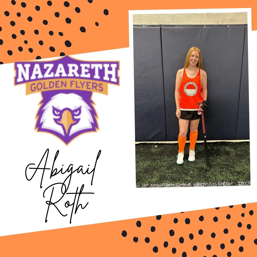 🏑⭐️ Senior Spotlight: Abigail Roth ⭐️🏑

⭐️ How long have you been playing field hockey? (School and Club)

🏑5 years

⭐️ What are your plans for the coming fall?

🏑Attend Nazareth University for psychology and play field hockey and row

🏑⭐️ What 