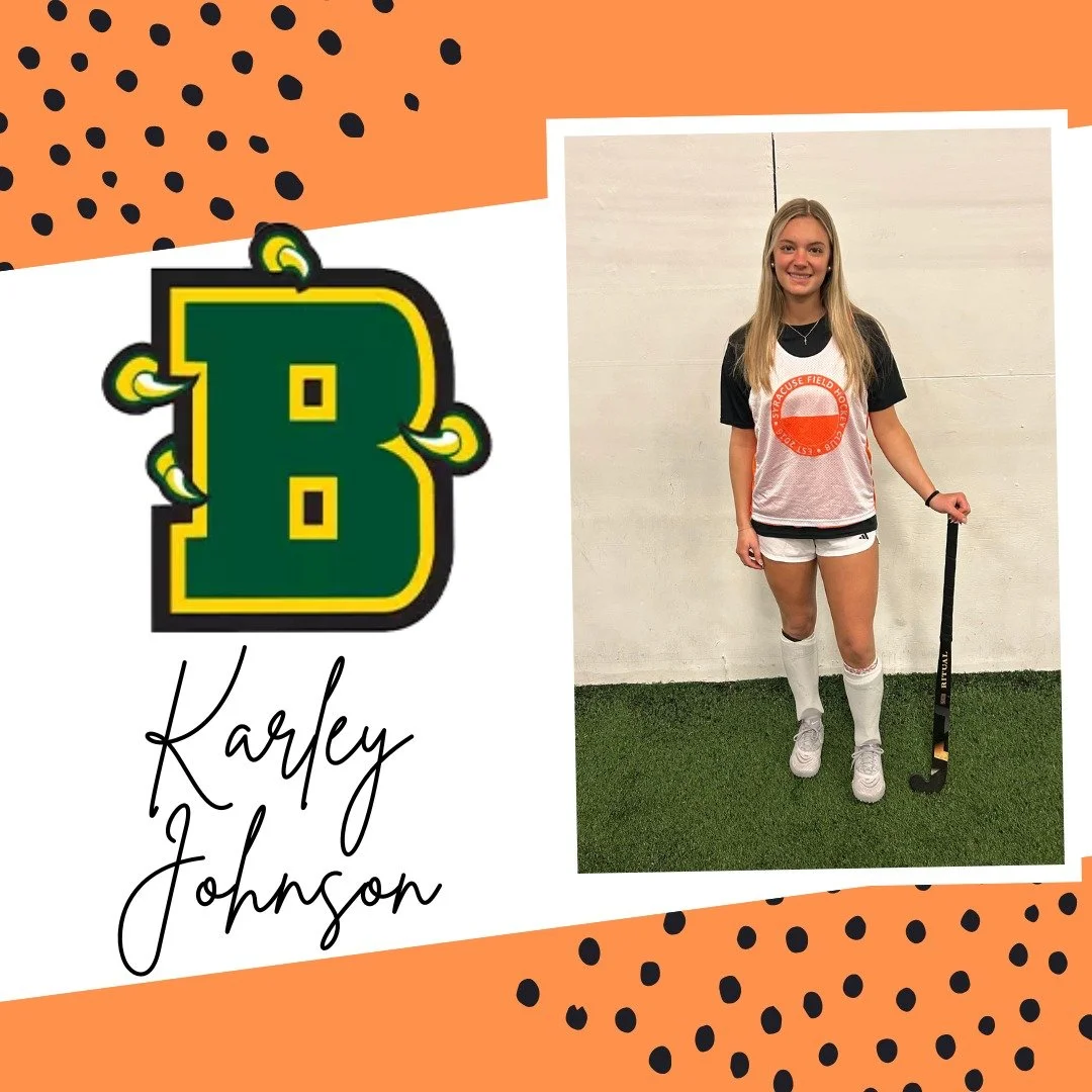 ⭐️ Senior Spotlight: Karley Johnson ⭐️

⭐️ How long have you been playing field hockey? (School and Club)

🏑School - 6 years
🏑Club - 4 years

⭐️ What are your plans for the coming fall?
🏑Going to SUNY Brockport to study nursing and playing field h