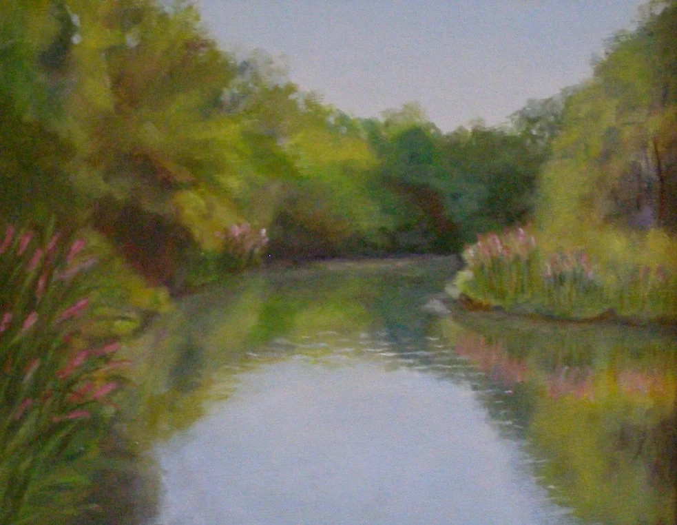 At the Swimming Hole; oil on canvas; 8 x 10; NFS