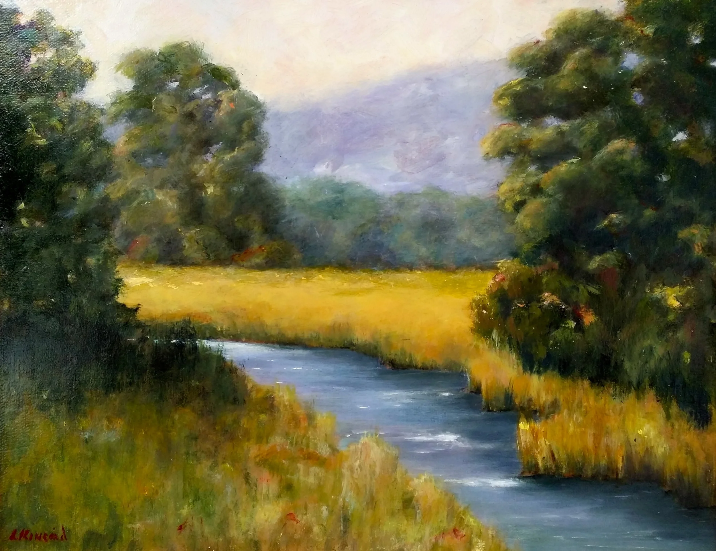 Stream by the Mountain; oil on canvas; 16 x 20; SOLD