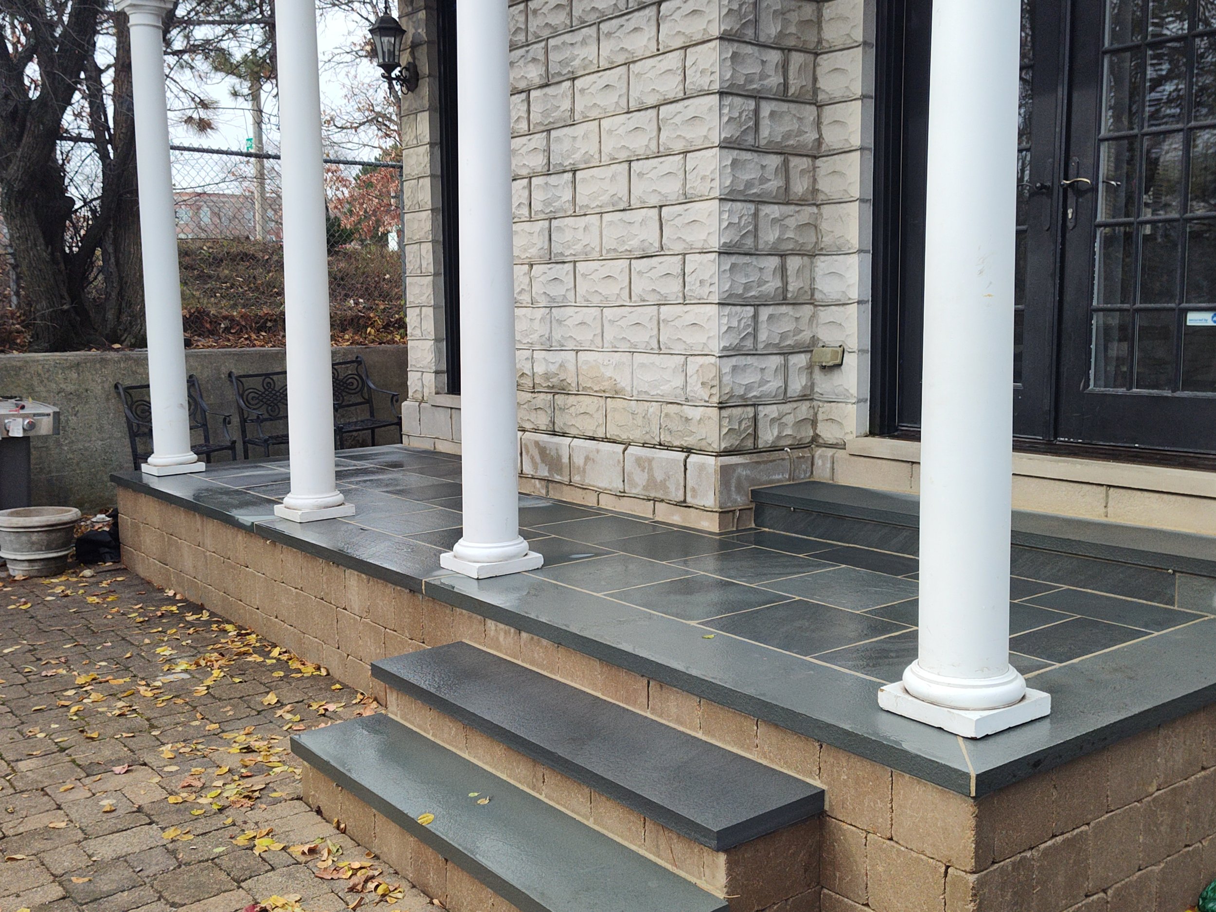 Thermal bluestone lake forest IL, bluestone treads, blueston steps, unilock brussels block 1.jpg