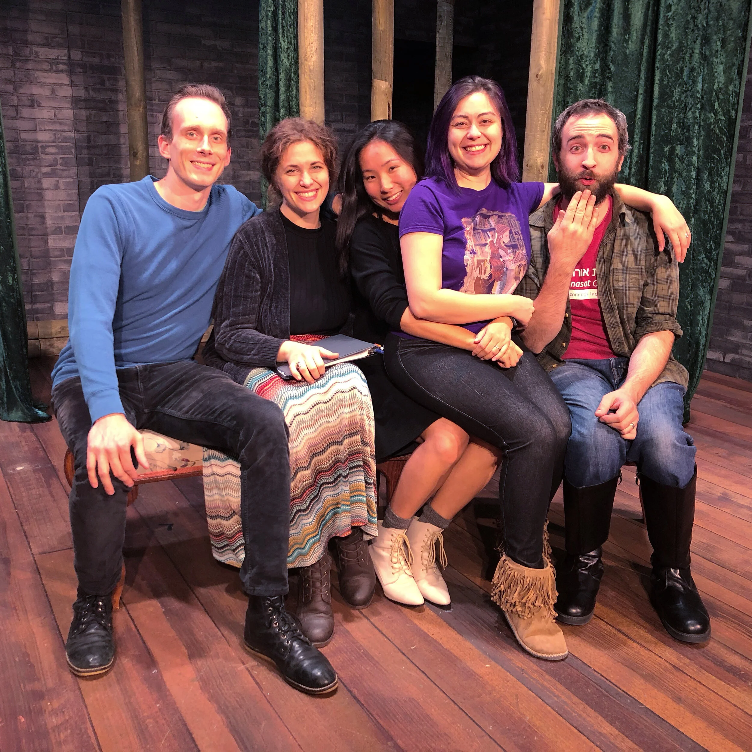 Pictured: Connor Eastman, Casey Jane, Weiyi Zhang, Jamie Lin and Joshua Gleeson.