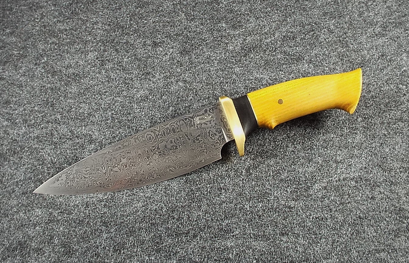 Damascus Drop Point Fighter 