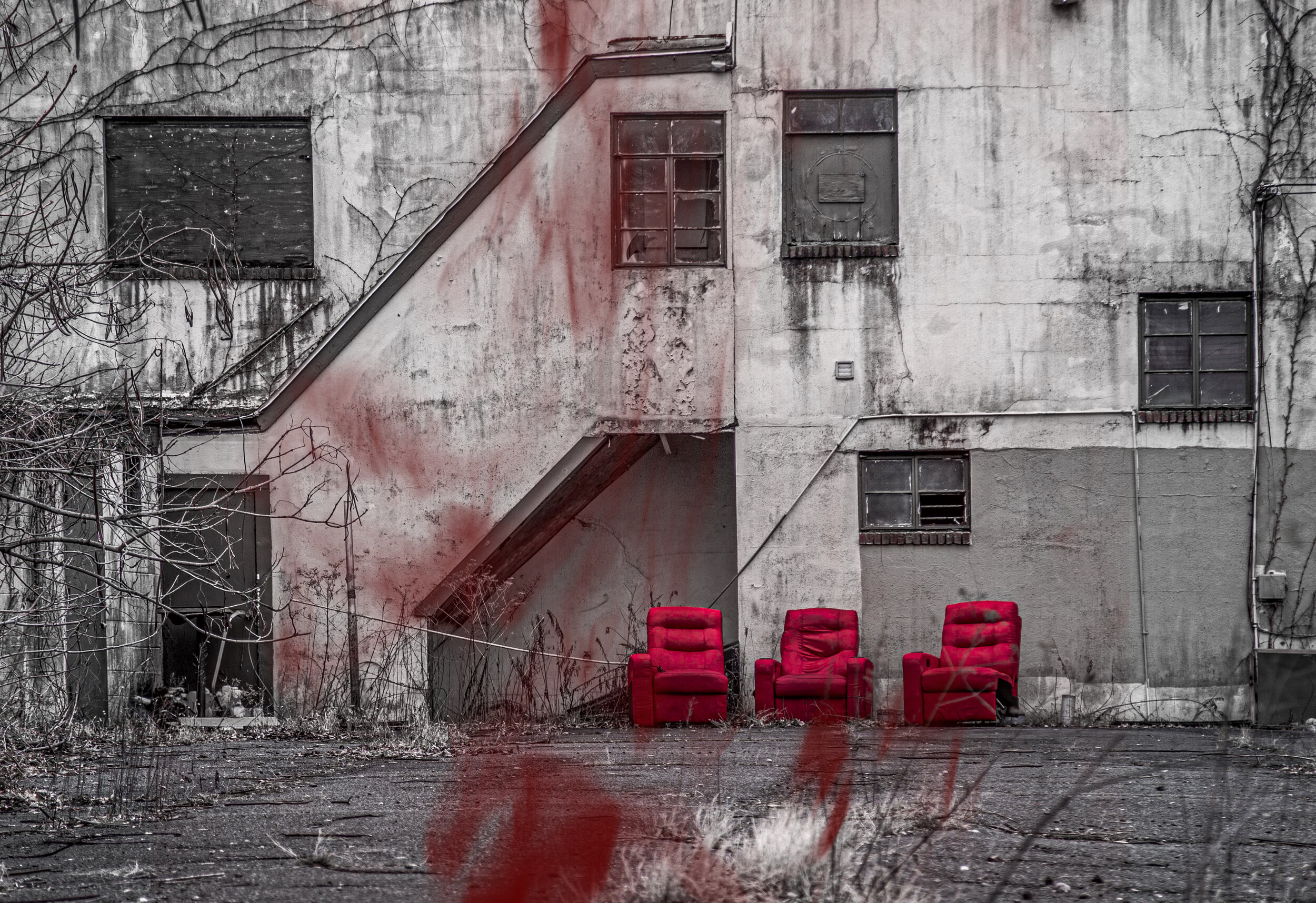 3 Red Chairs