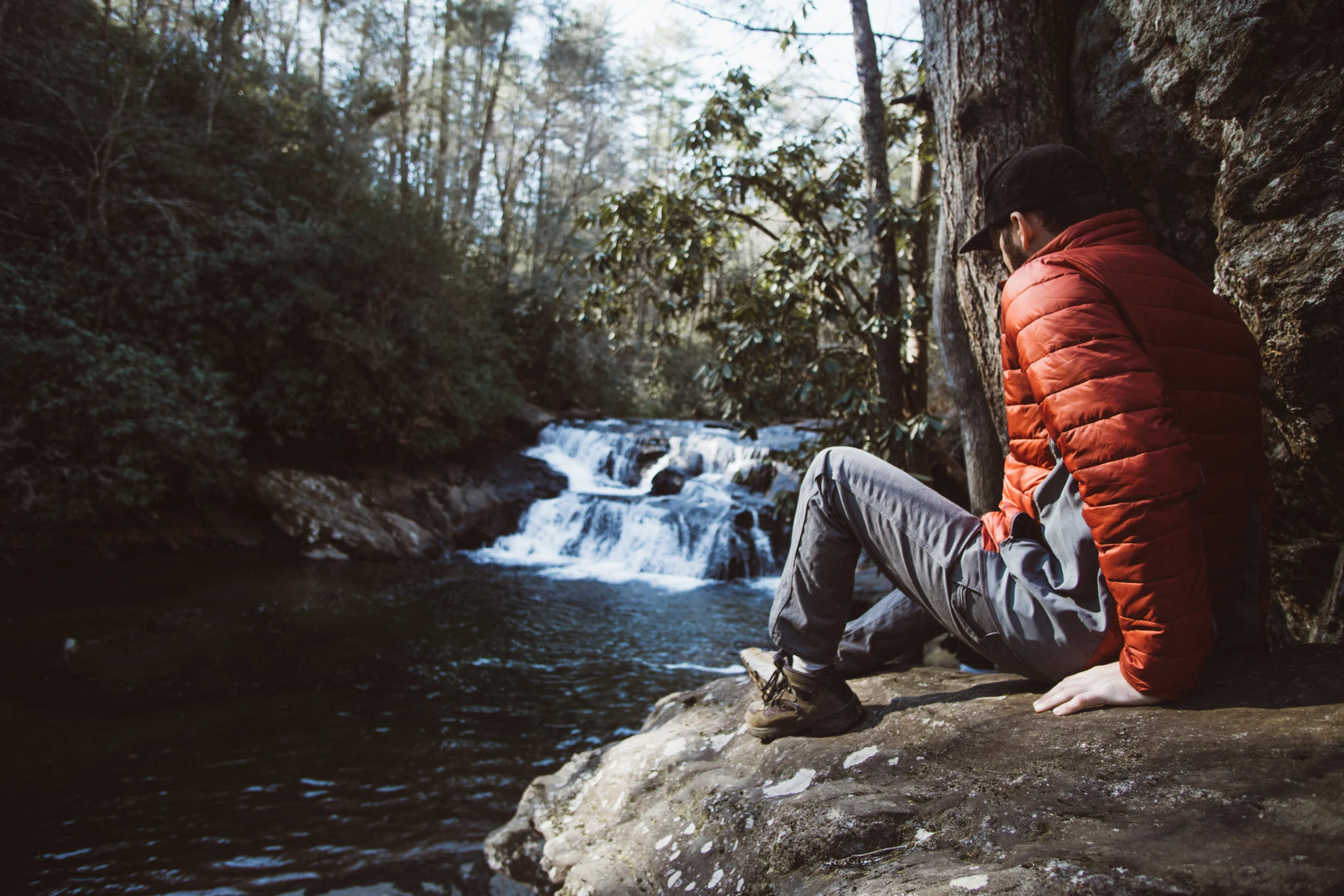 Enjoying the falls