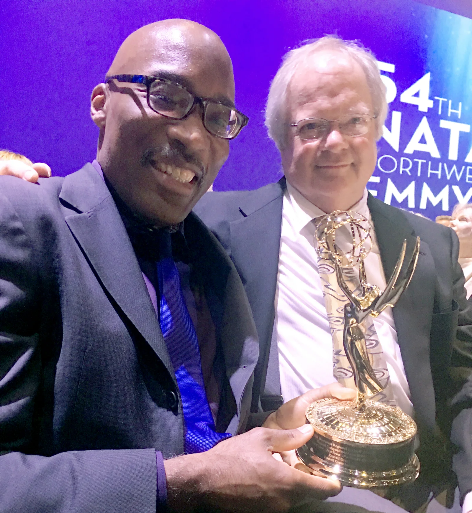 Darrell Grant and Eric Cain at the 54th Annual Northwest Regional Emmy Awards. 