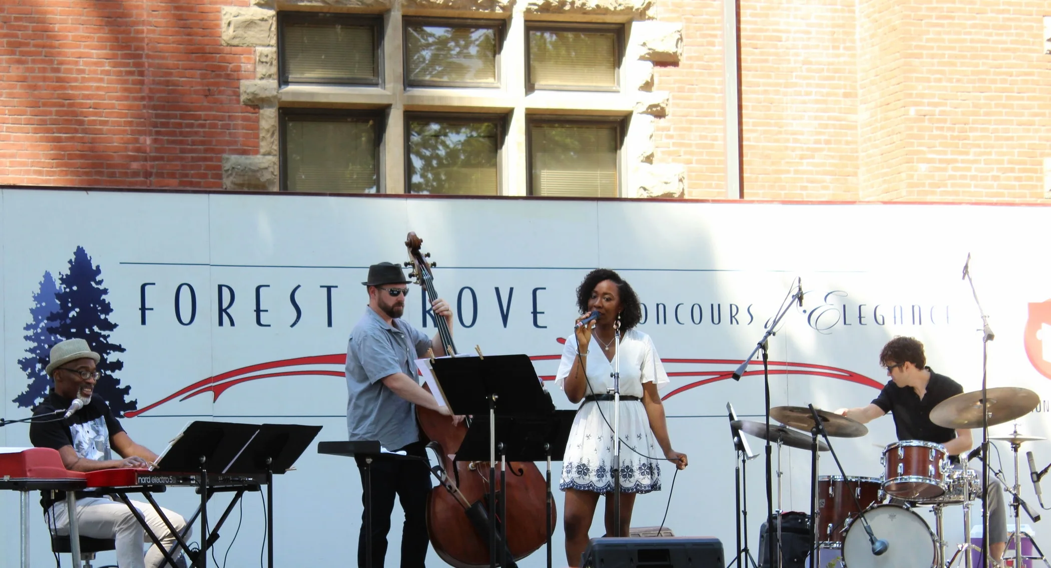  All 4 Naught: Darrell Grant, Eric Gruber, and Tyson Stubelek with guest vocalist Danielle Barker.  