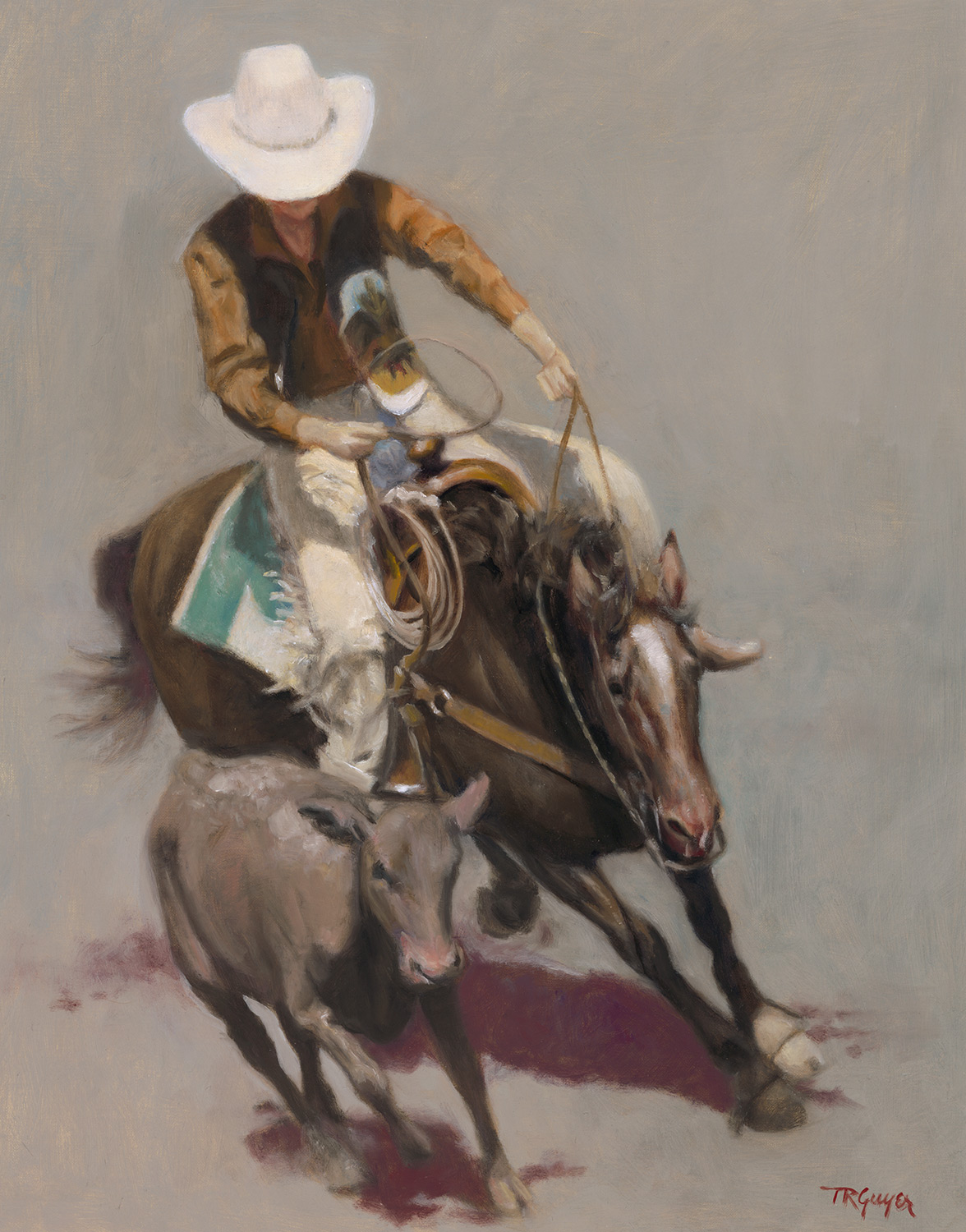 "Roper" Salinas Rodeo" 20x16" oil on linen