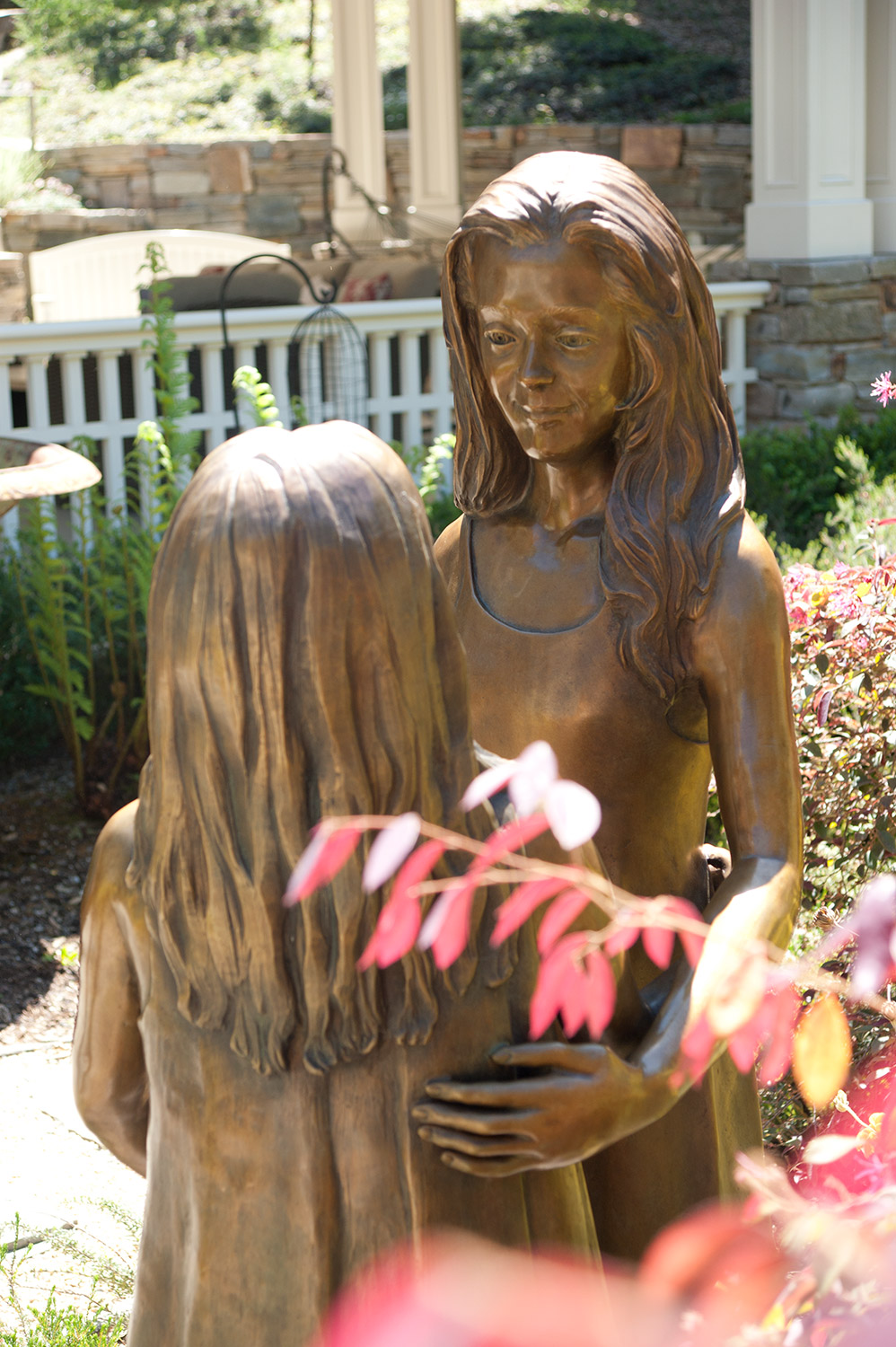 Two Sisters Life-Sized Bronze Statue