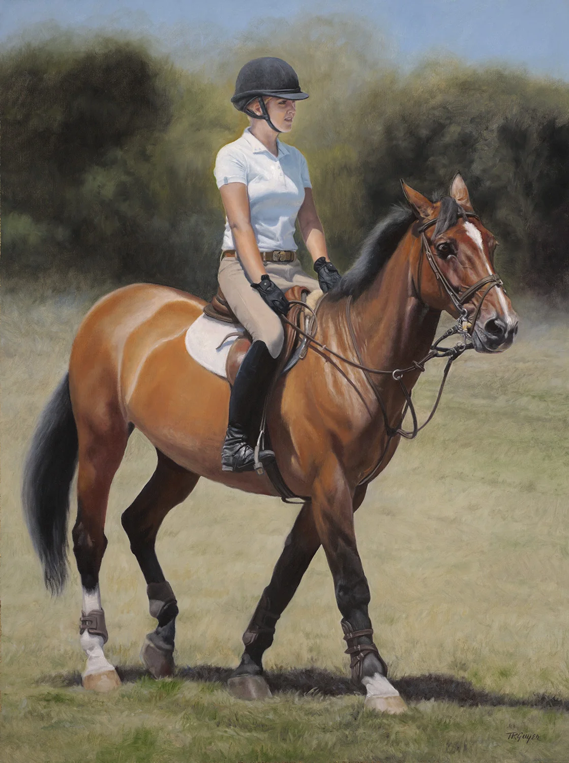 " Hunter Jumper " 40x30" oil on linen