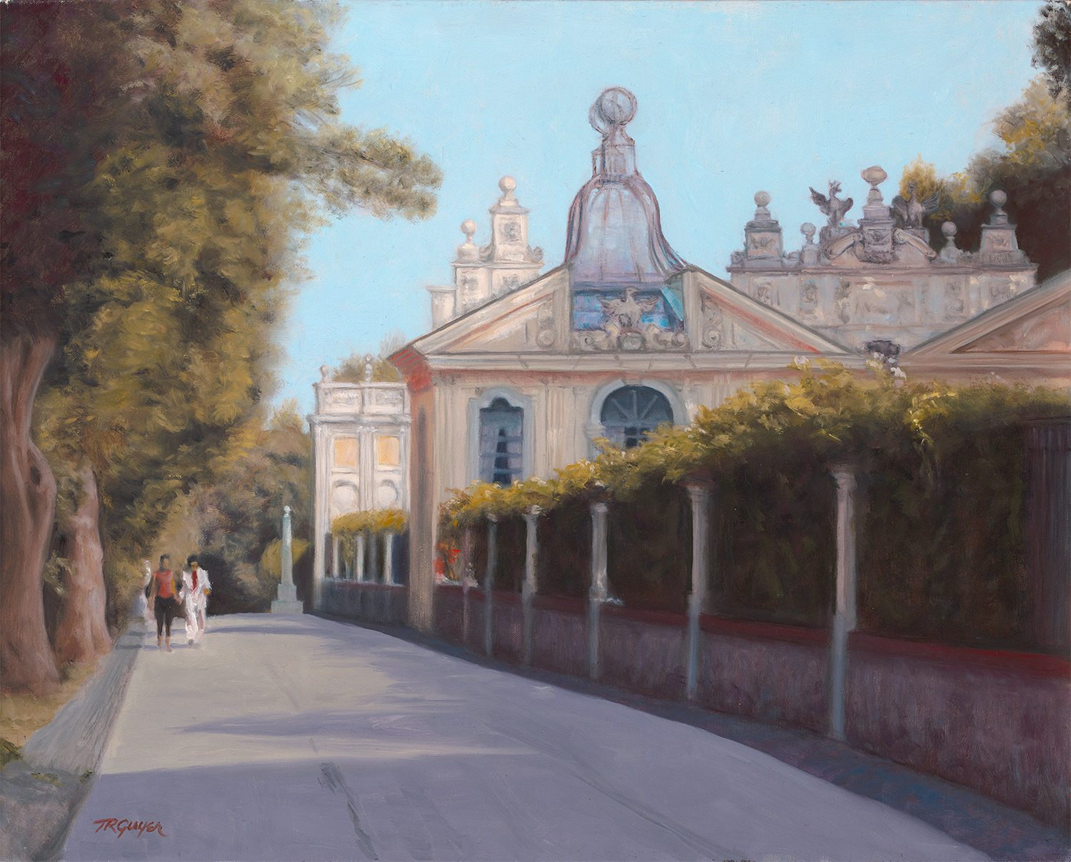 "Borghese Gardens Aviary" 16x20" oil on linen