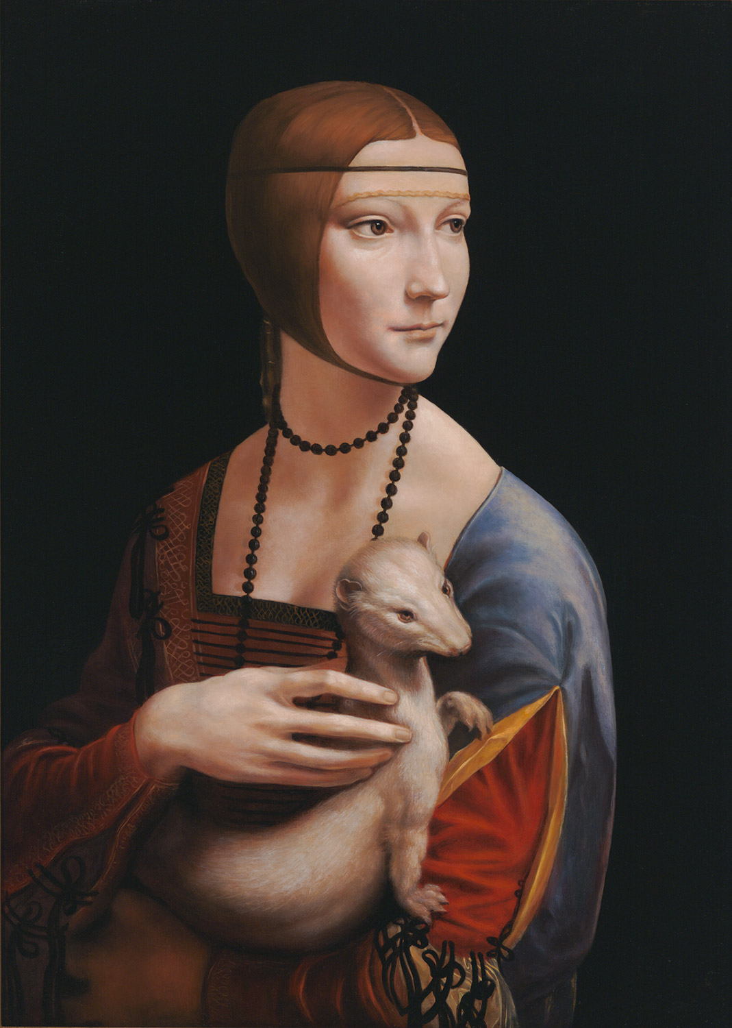 Master Copy of Leonardo da Vinci's Lady with an Ermine