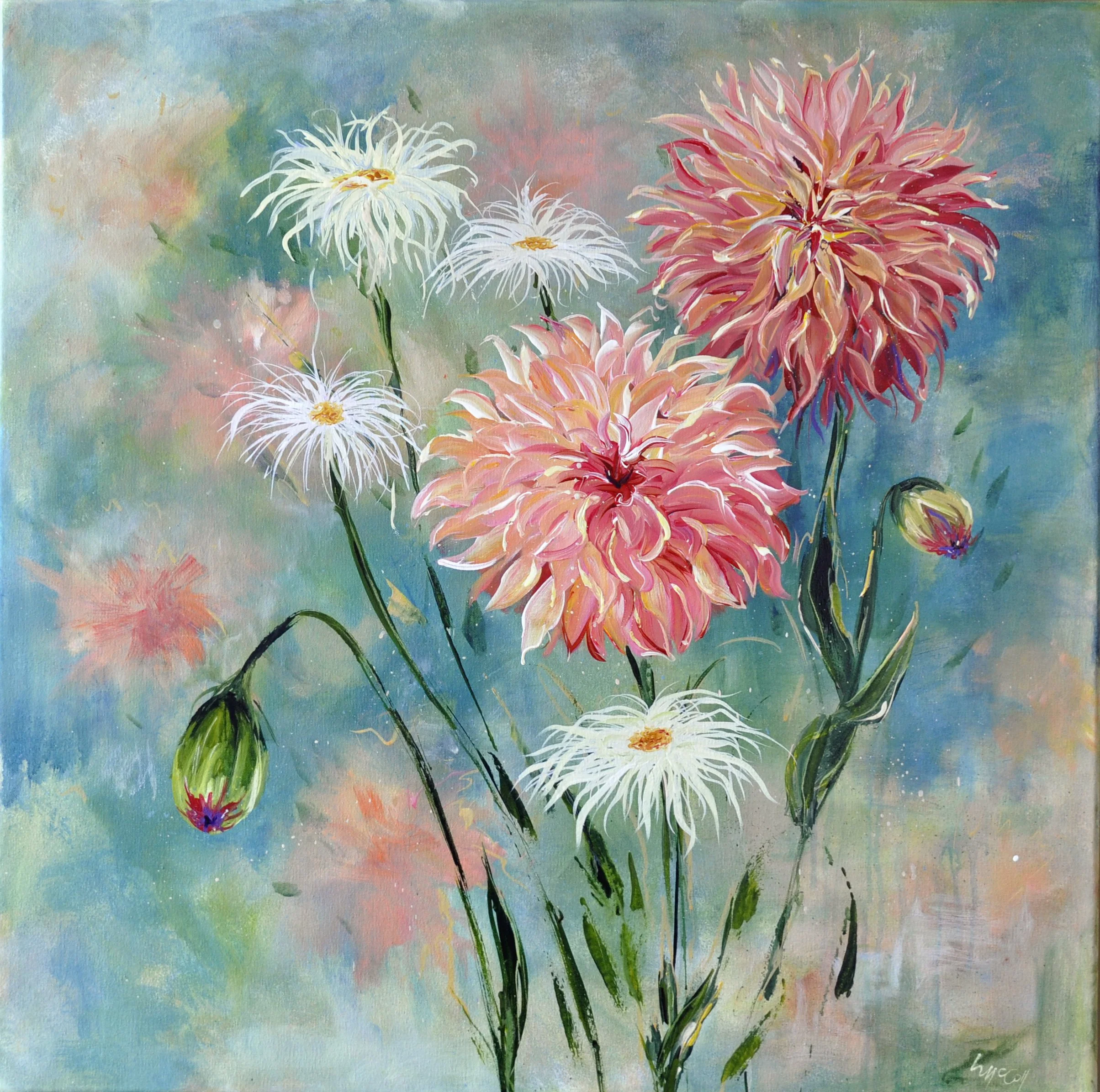 Daisies and Dahlias