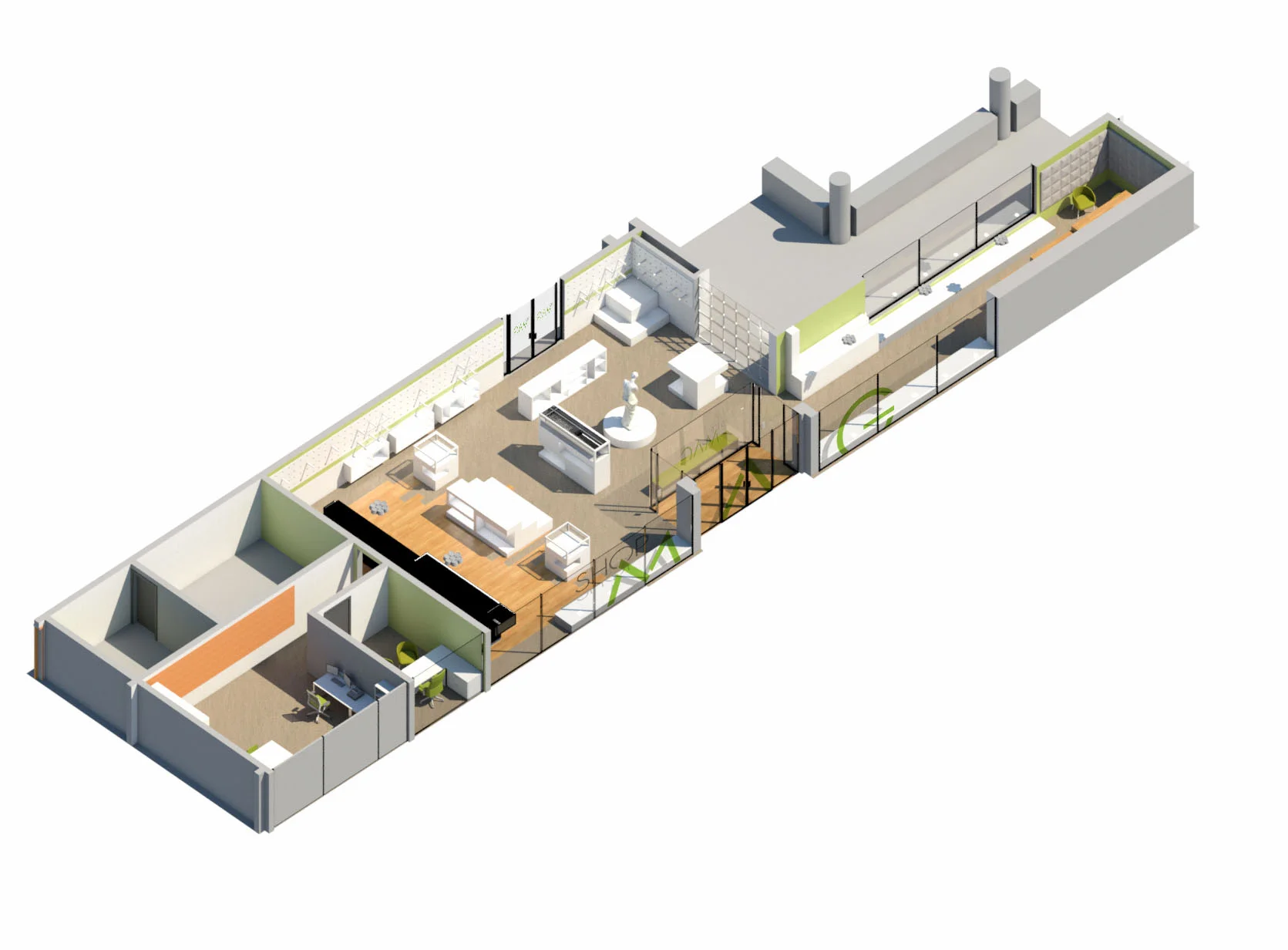 Axonometric of Floorplan