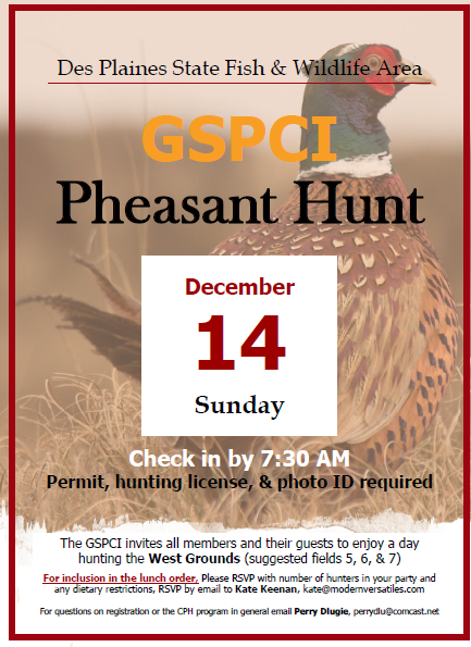 GSPCI Annual Club Pheasant Hunt (Dec 14) 
